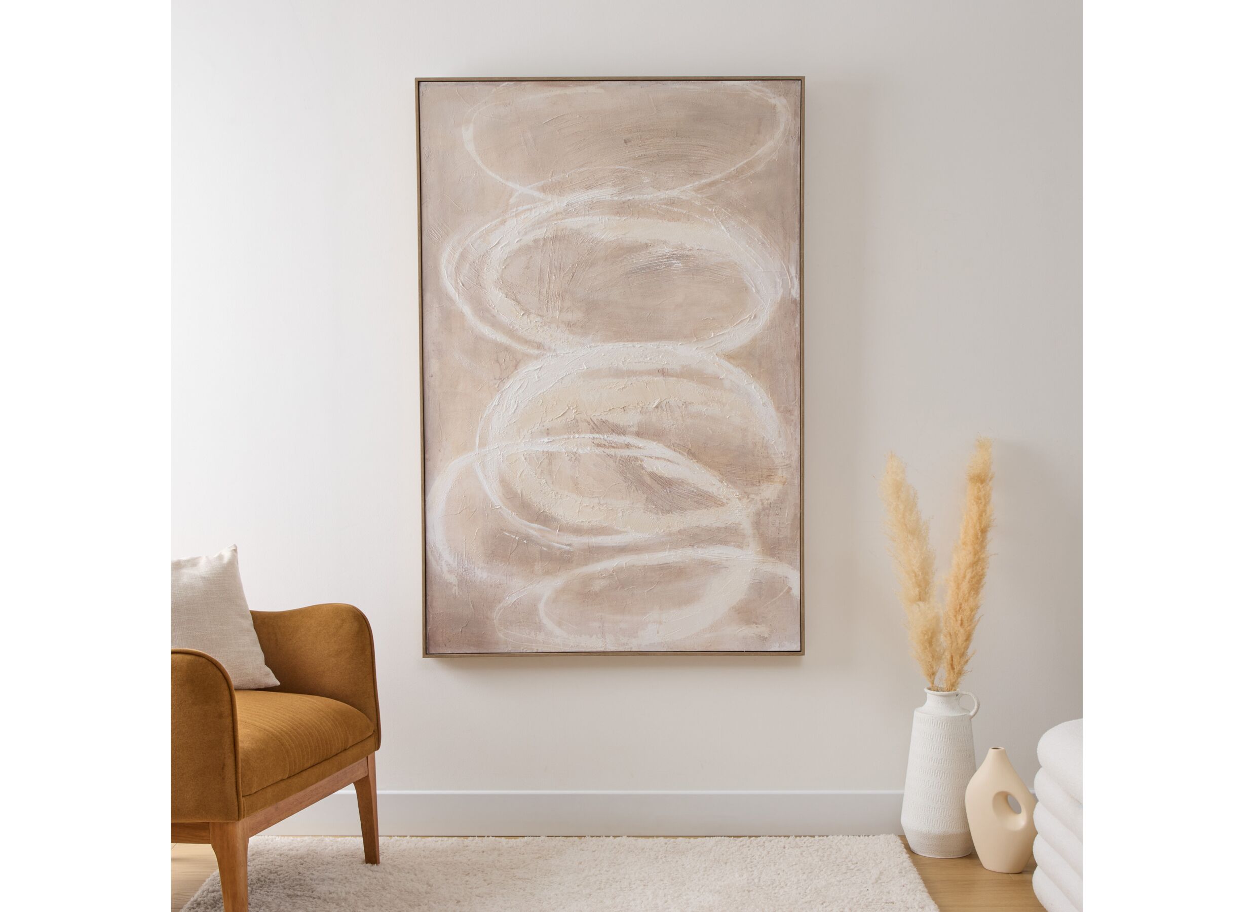 Foto ambiance - Cadres & impressions Krisna 150x100cm - acryl & bois - beige