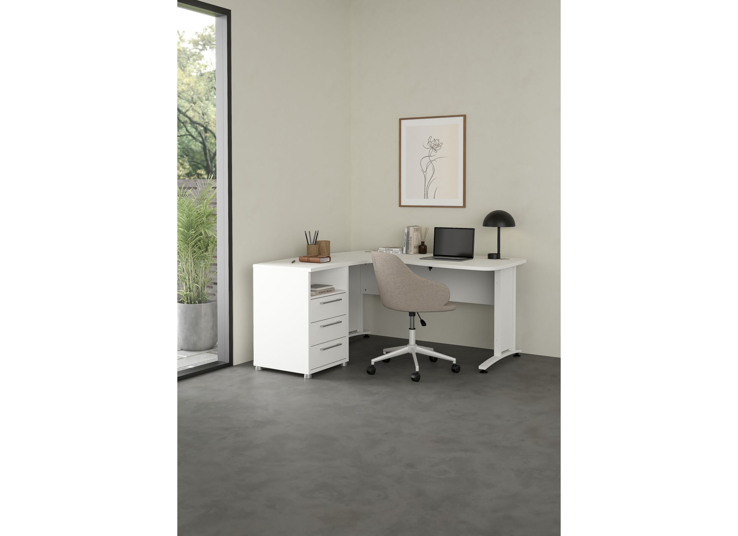 Sfeerfoto - Hoekbureau Prima decor - wit