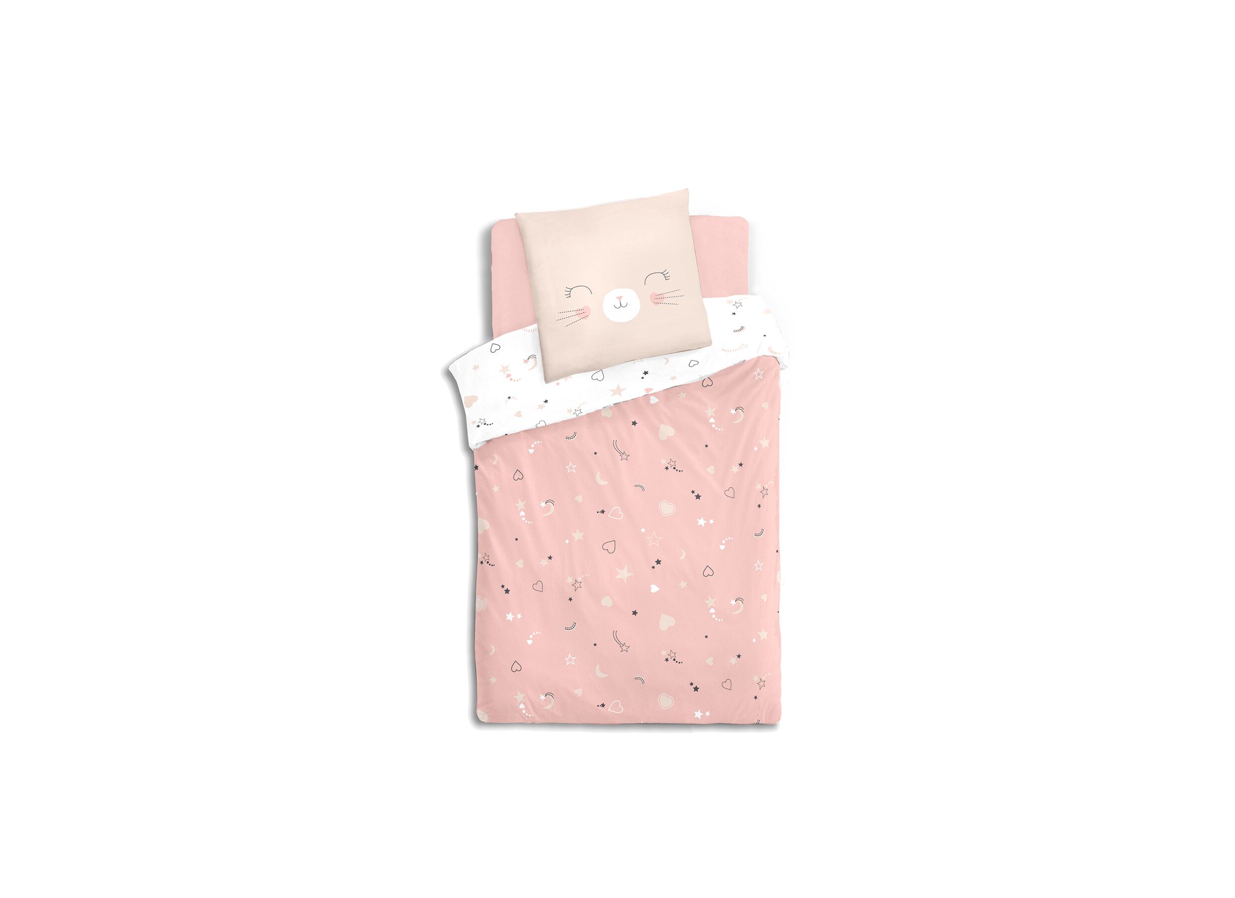 Housse de couette Girl Kat 140x200cm coton - Housse de couette Girl Kat 140x200cm coton