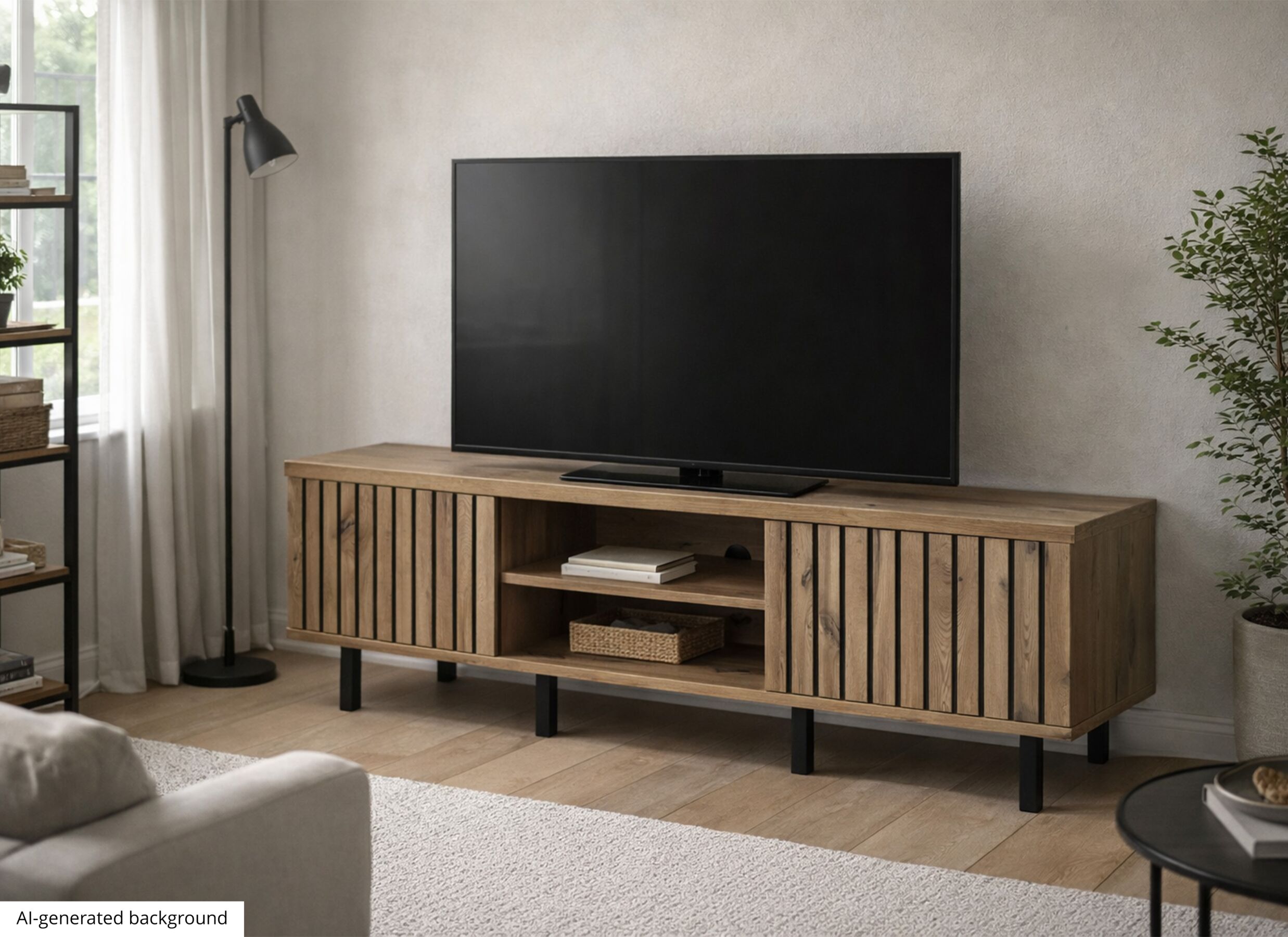 AI Generated - Tv-meubel Tim 160cm - decor - canyon oak