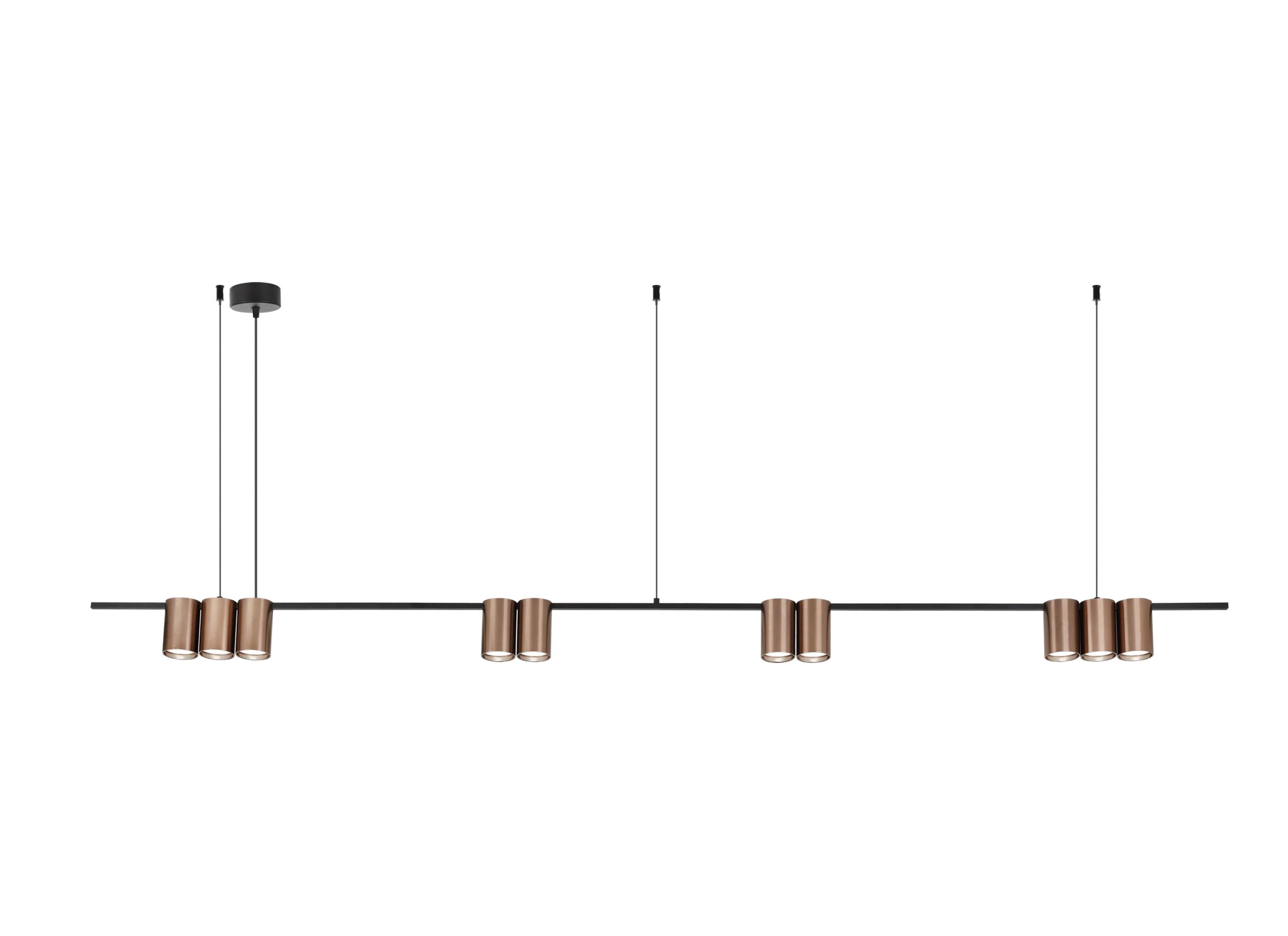 Plus Important - Suspension 180cm 10xGU10 - aluminium - bronze