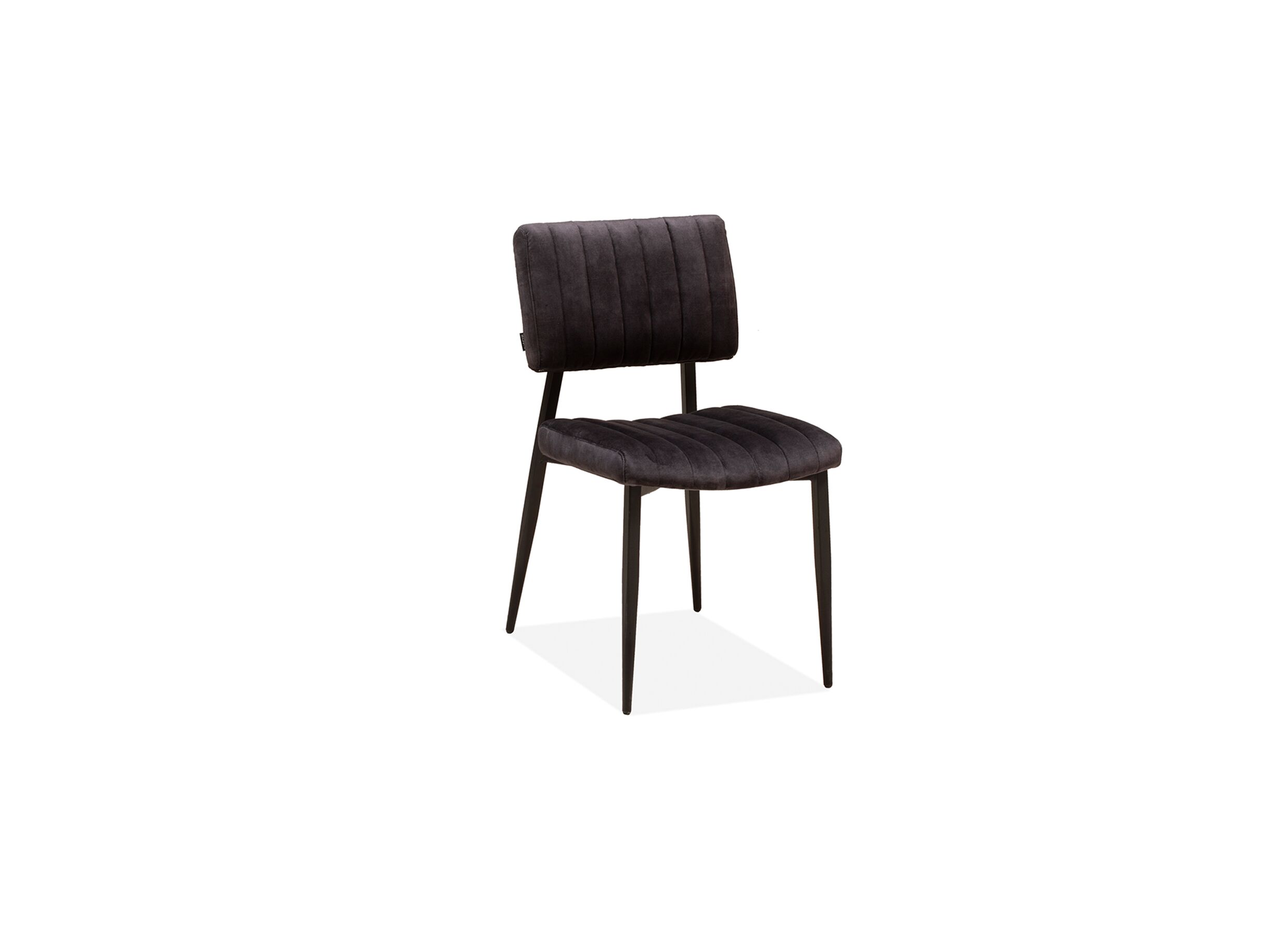 Stoel Ivan 48x60x85cm - stof - goldy anthraciet