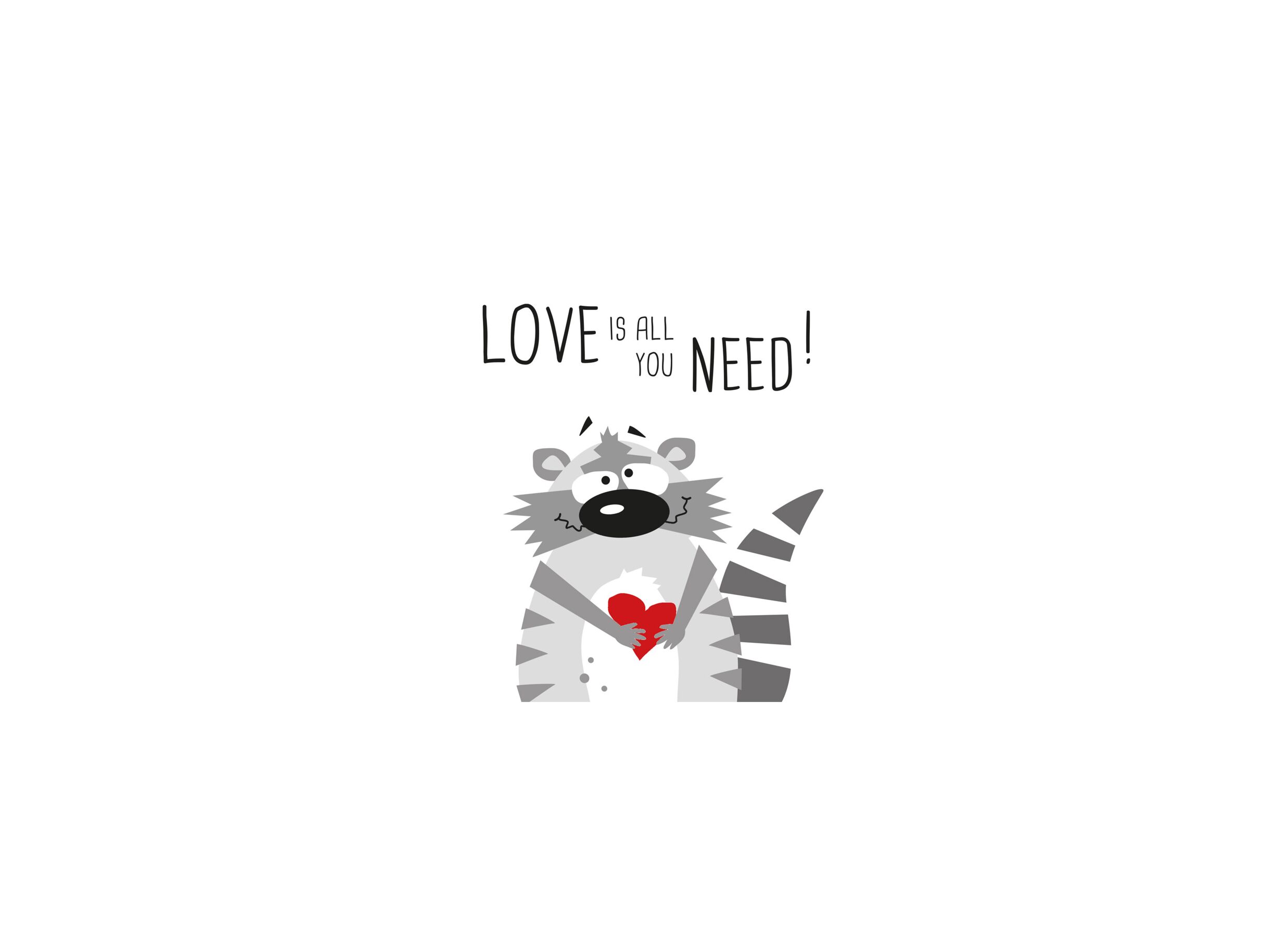 Serviette Need Love Racoon 33x33cm gris 20 pièces - Serviette Need Love Racoon 33x33cm gris 20 pièces