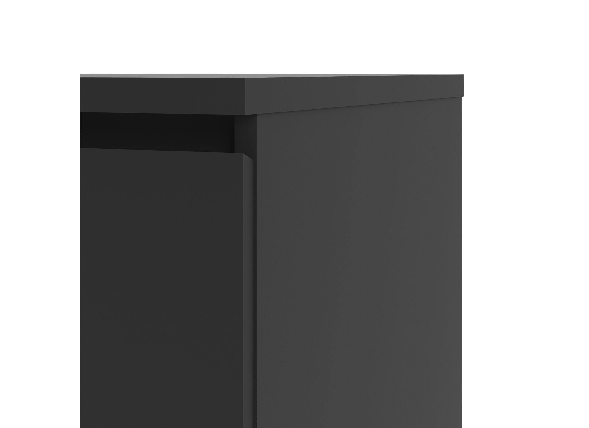 Detail - Commode Naia 41x50x111cm - mélamine - noir mat