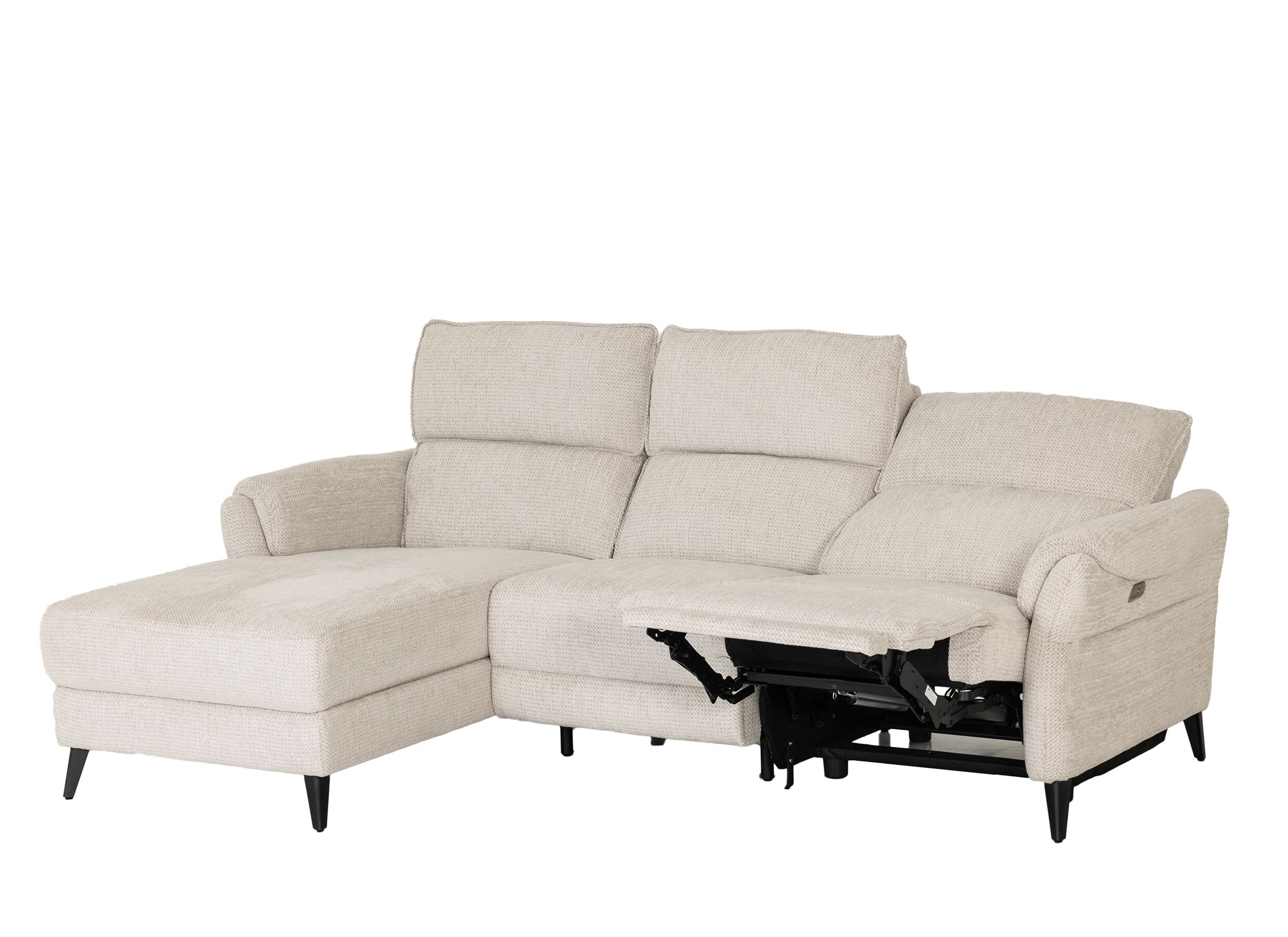 Overzichtsfoto - Hoeksalon Kenobi 239x164cm - stof - lichtgrijs met relax