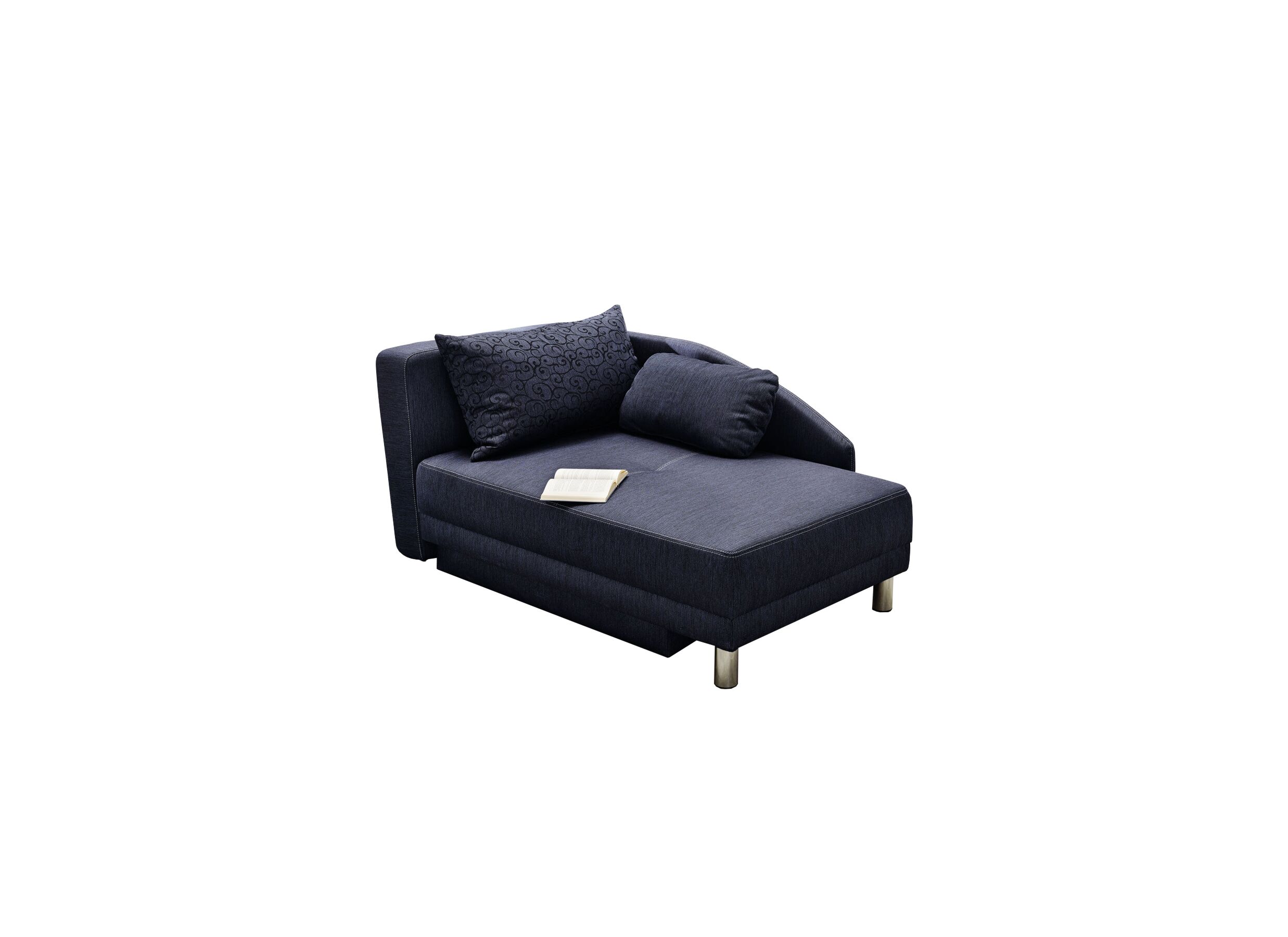 Chaise longue Roy Recamière 149x90x80cm - stof - blauw met bedfunctie