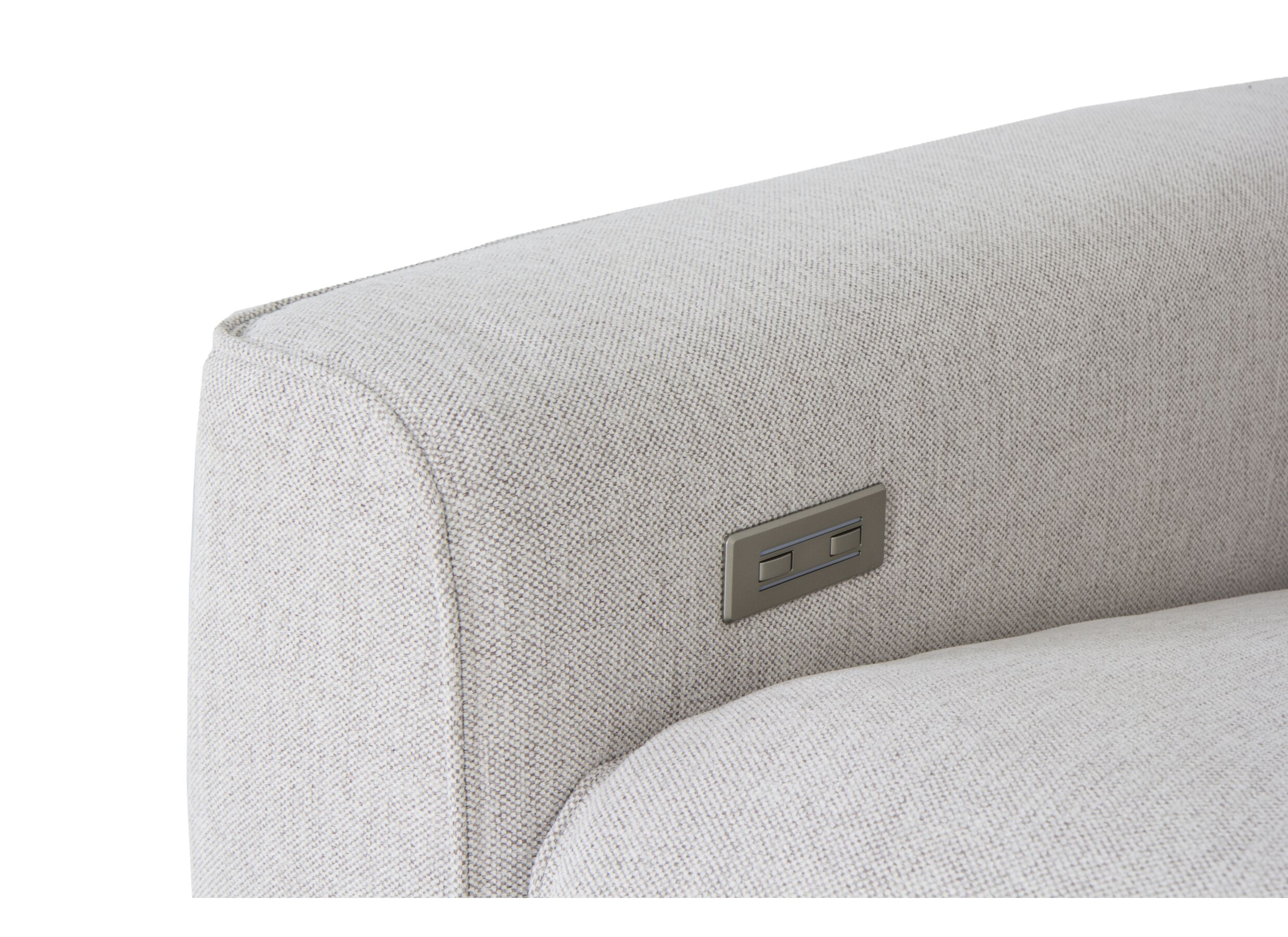 Hoeksalon Dreamer 305x260cm - stof - wit met relax