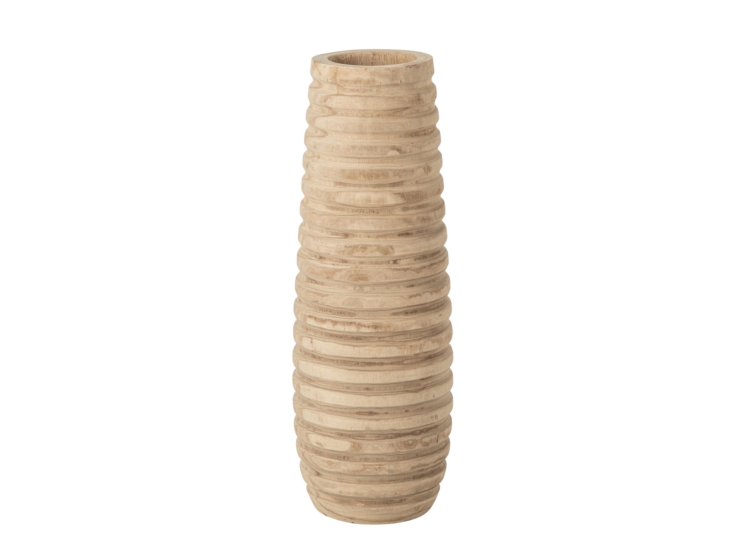 Vaas Gestreept H70cm - paulownia hout - naturel - Vase Rayé H70cm - bois paulownia - naturel