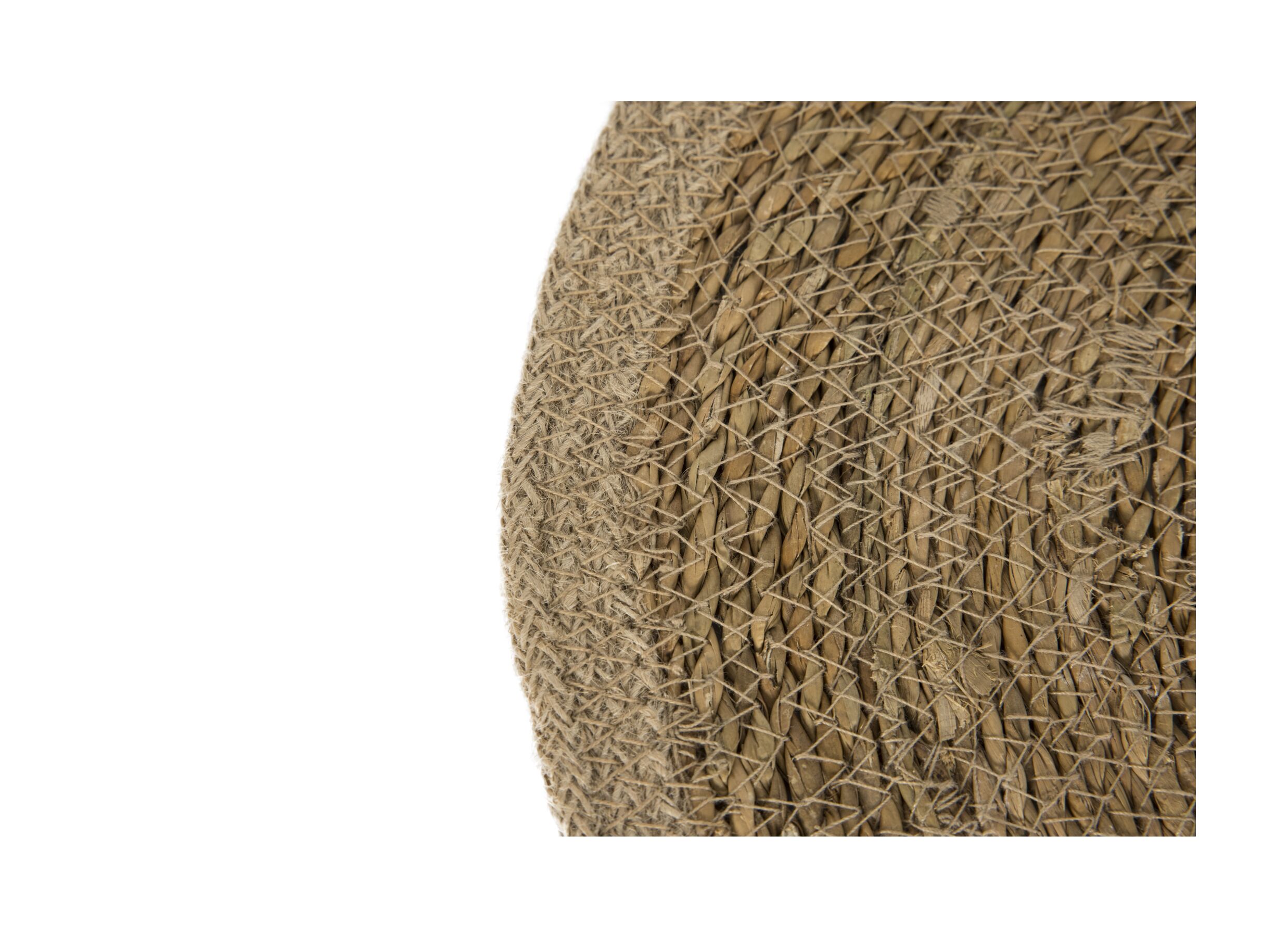 Detailfoto - Placemat Khan Ø37cm - zeegras/jute - naturel