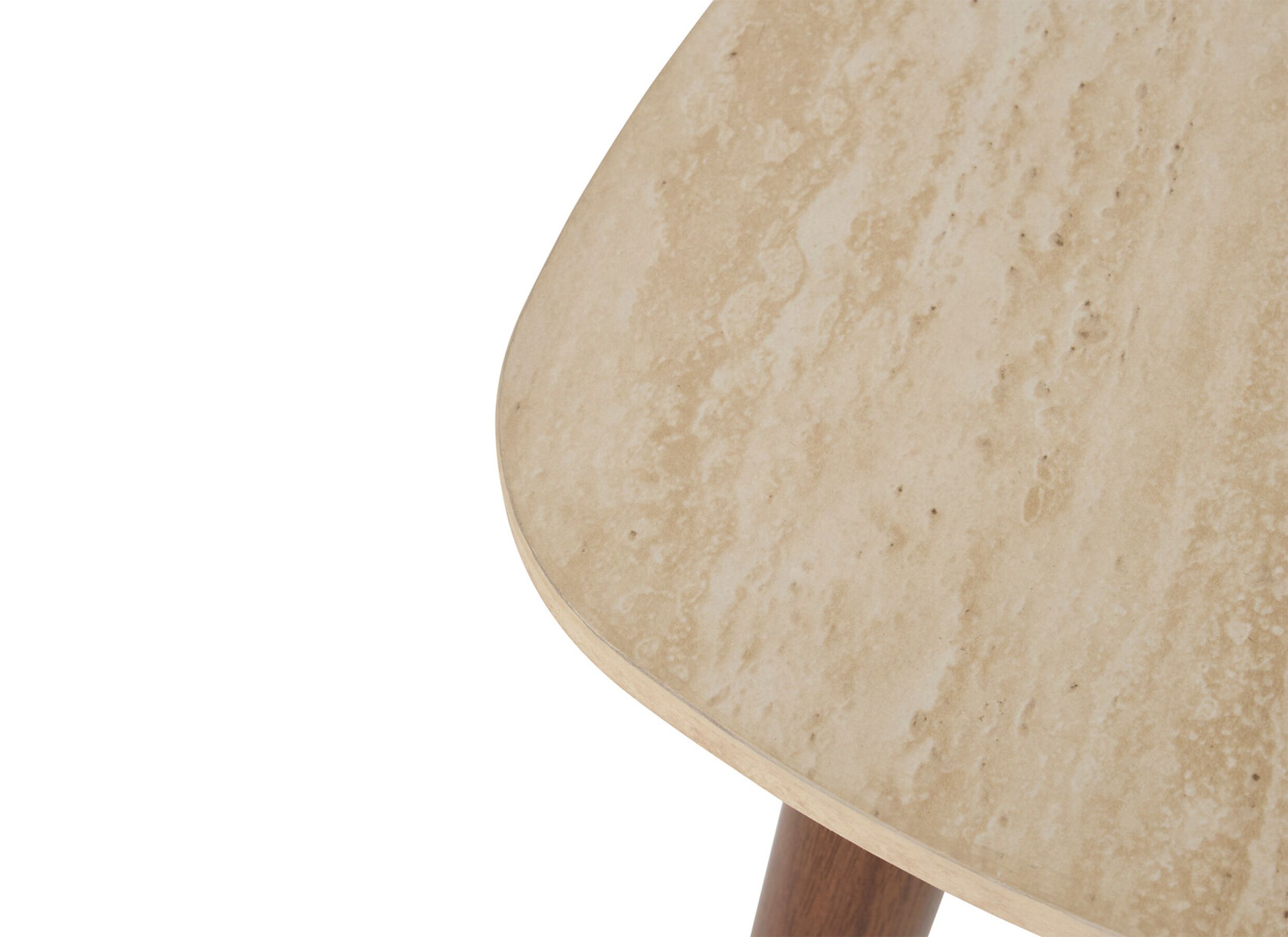 Detailfoto - Bijzettafel Mileo 60x60x45cm - MDF - travertin look set van 3