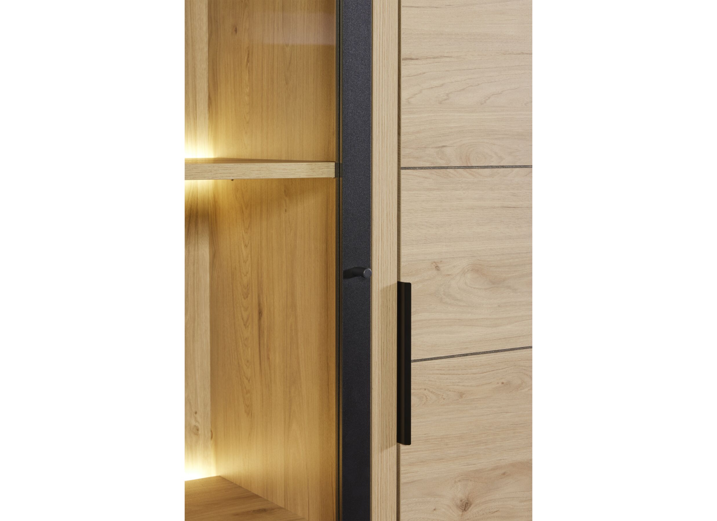 Detailfoto - Vitrinekast Toby 120cm - decor - castella oak