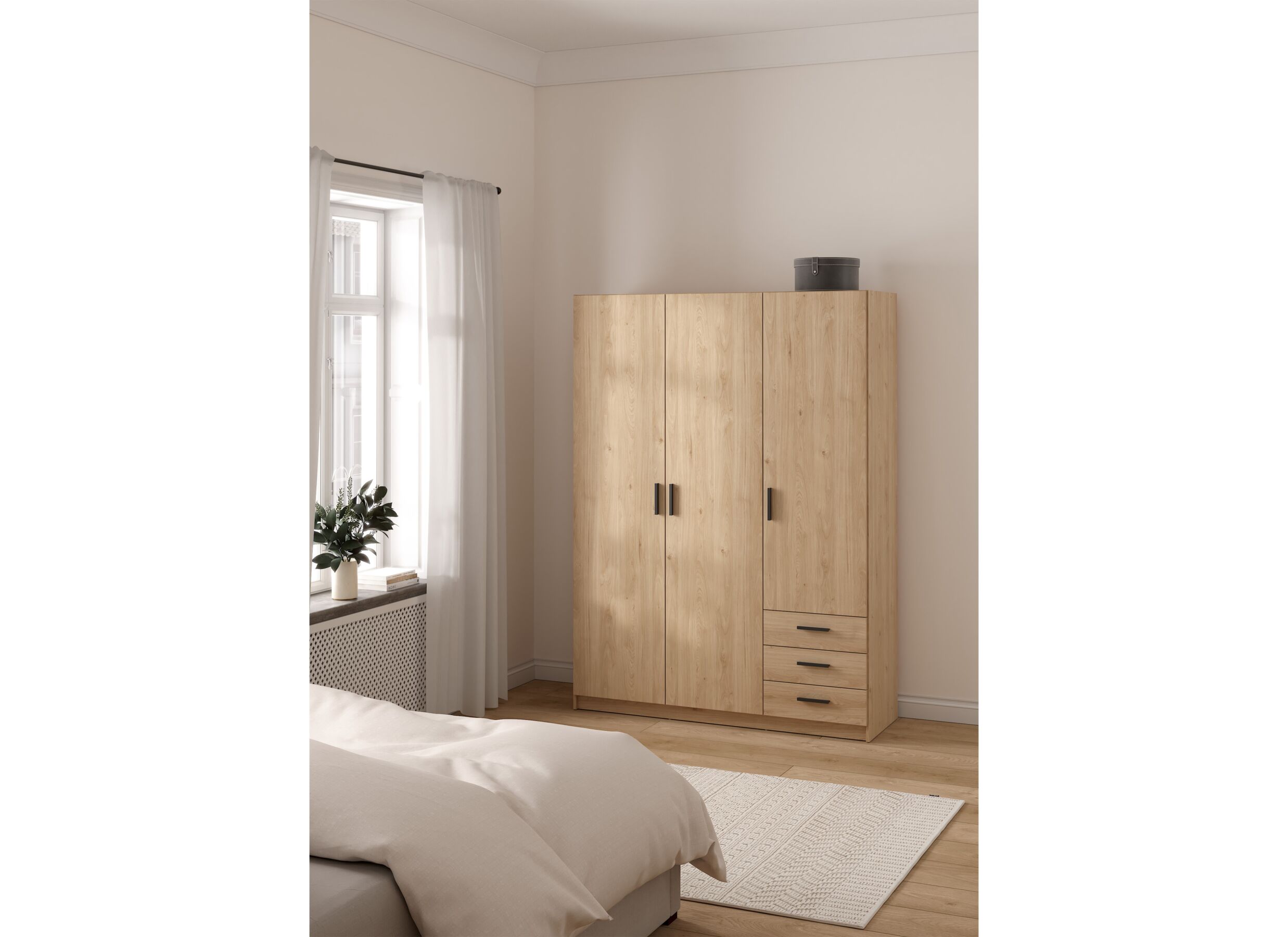 Foto ambiance - Garde-robe Sprint 147cm - décor - jackson hickory