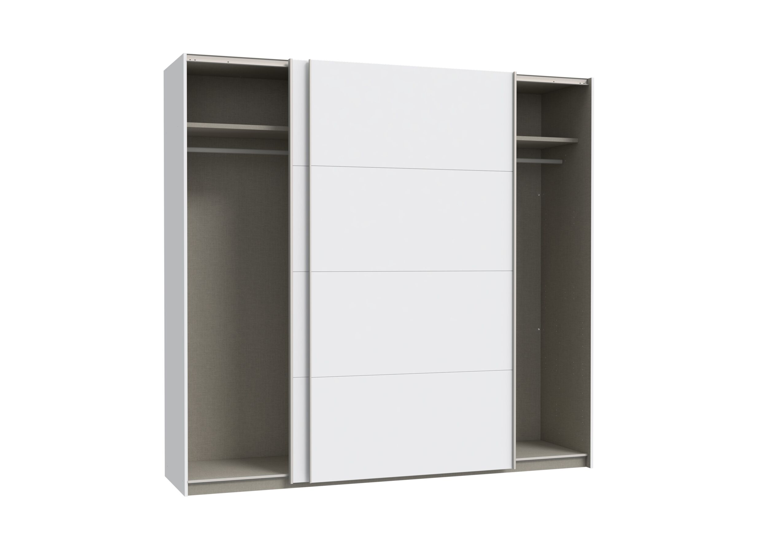 Disposition - Armoire à portes coulissantes Schach & Mat 2 220cm - décor - blanc
