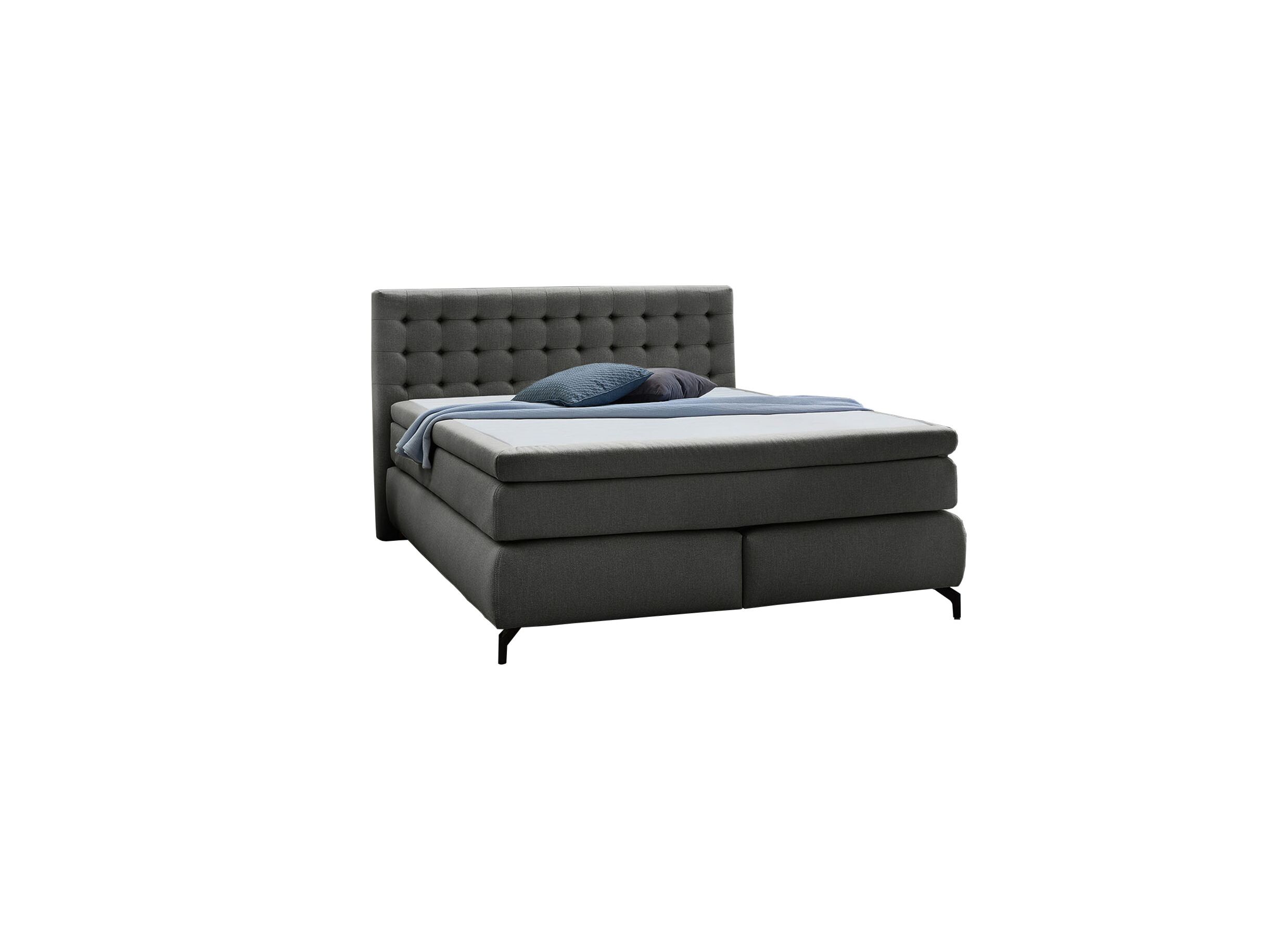 Boxspring Jessica 180x200cm tissu anthracite - Boxspring Jessica 180x200cm tissu anthracite
