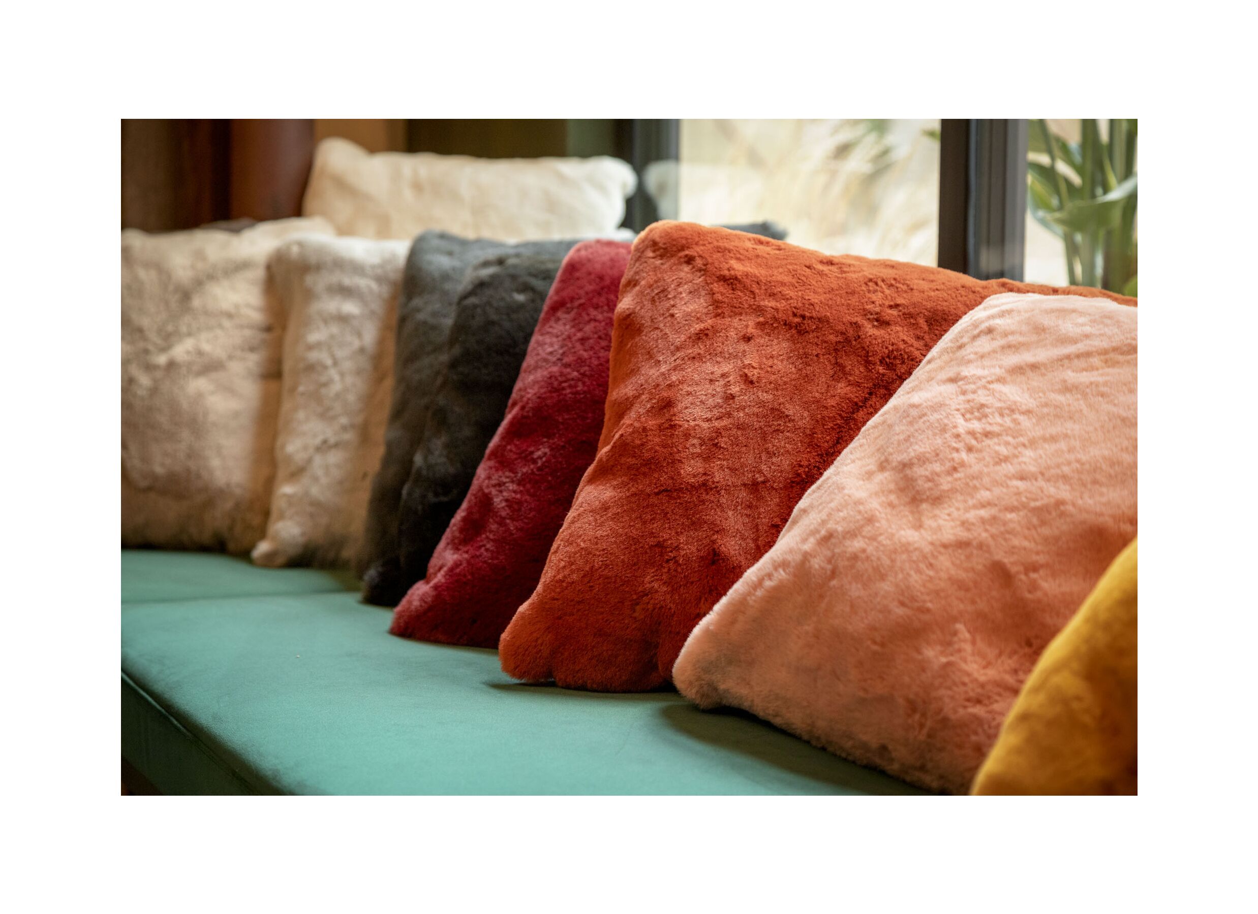 Foto ambiance - Coussin Zaya 45x45cm - tissu - potters clay