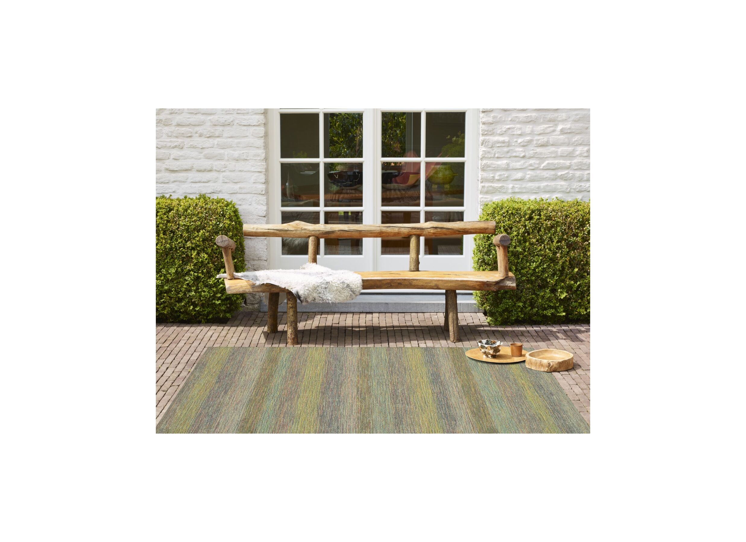 Foto ambiance - Tapis extérieur Puerto Rico 80x150cm - polypropylène - multicolore