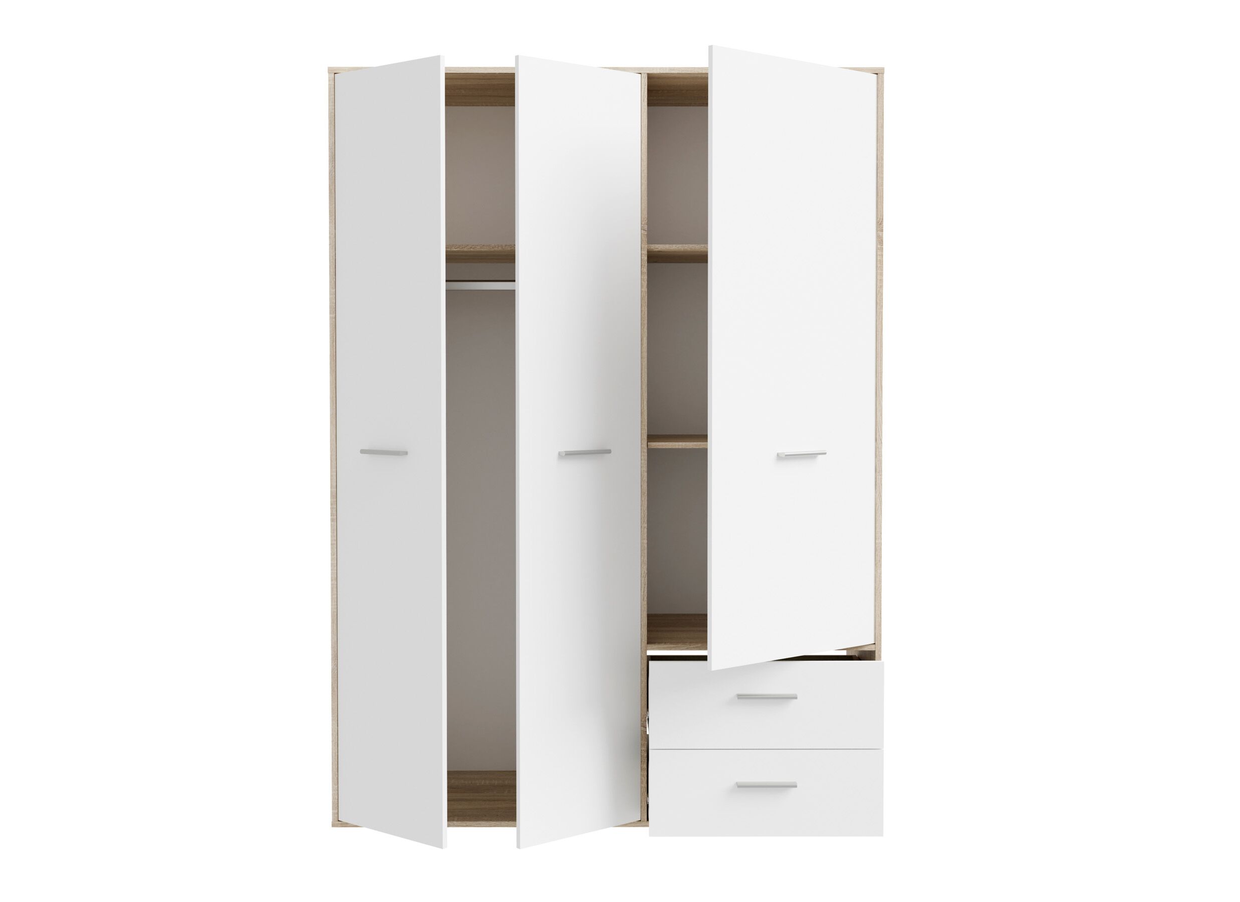 Indeling - Kleerkast Mokkaro 145cm - decor - wit/sonoma eik