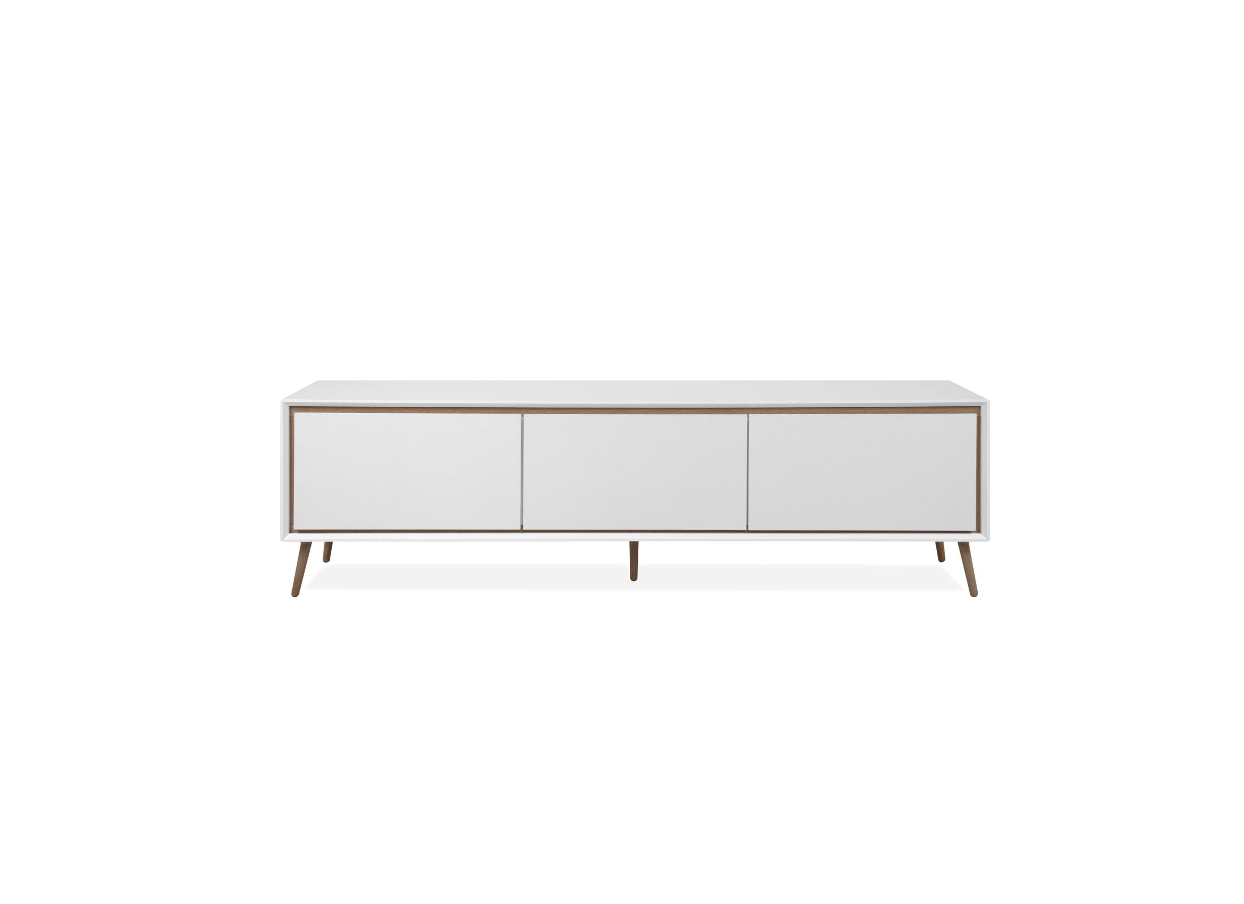Aperçu - Meuble TV Arona 175cm - mélamine - blanc