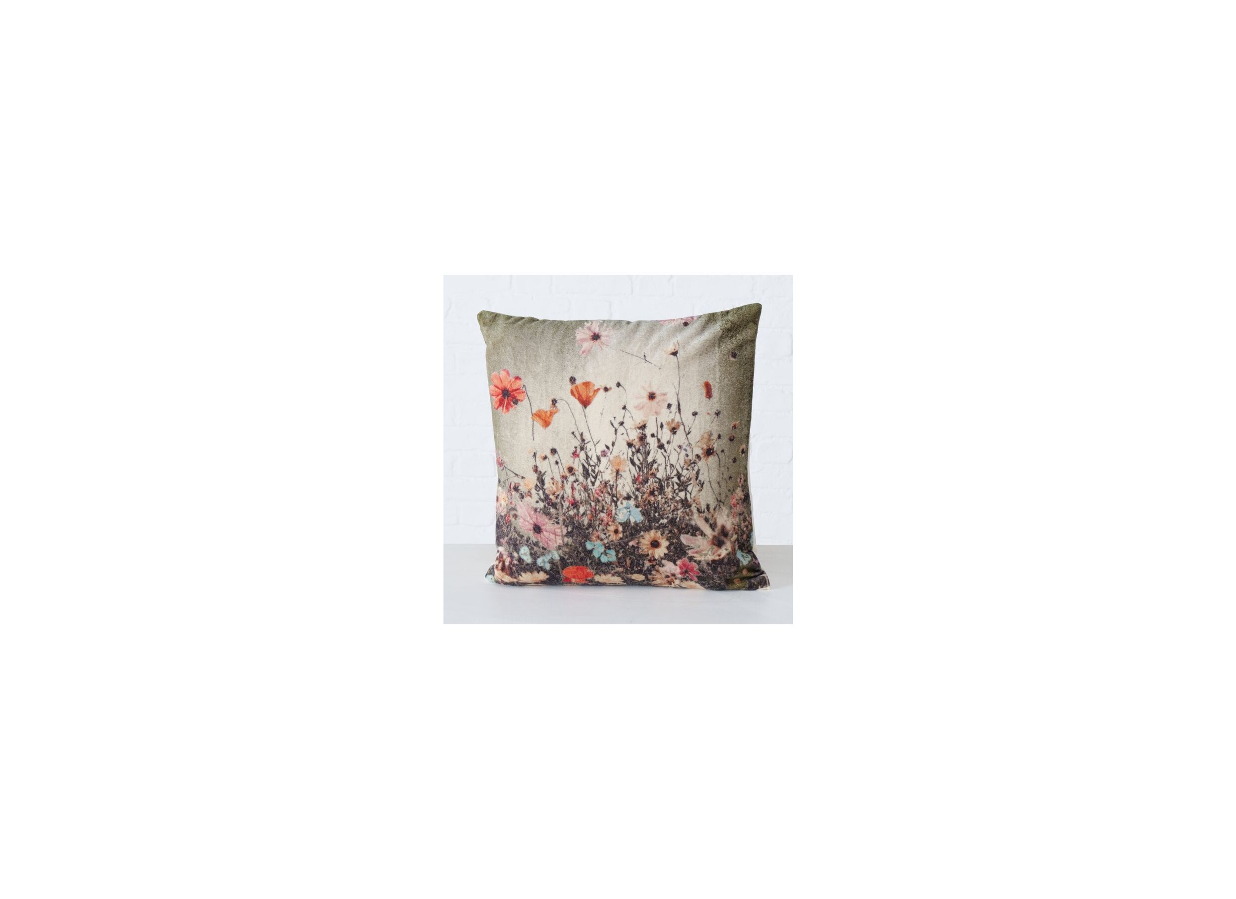 Coussin Lundby 45x45cm - coton - gris rose