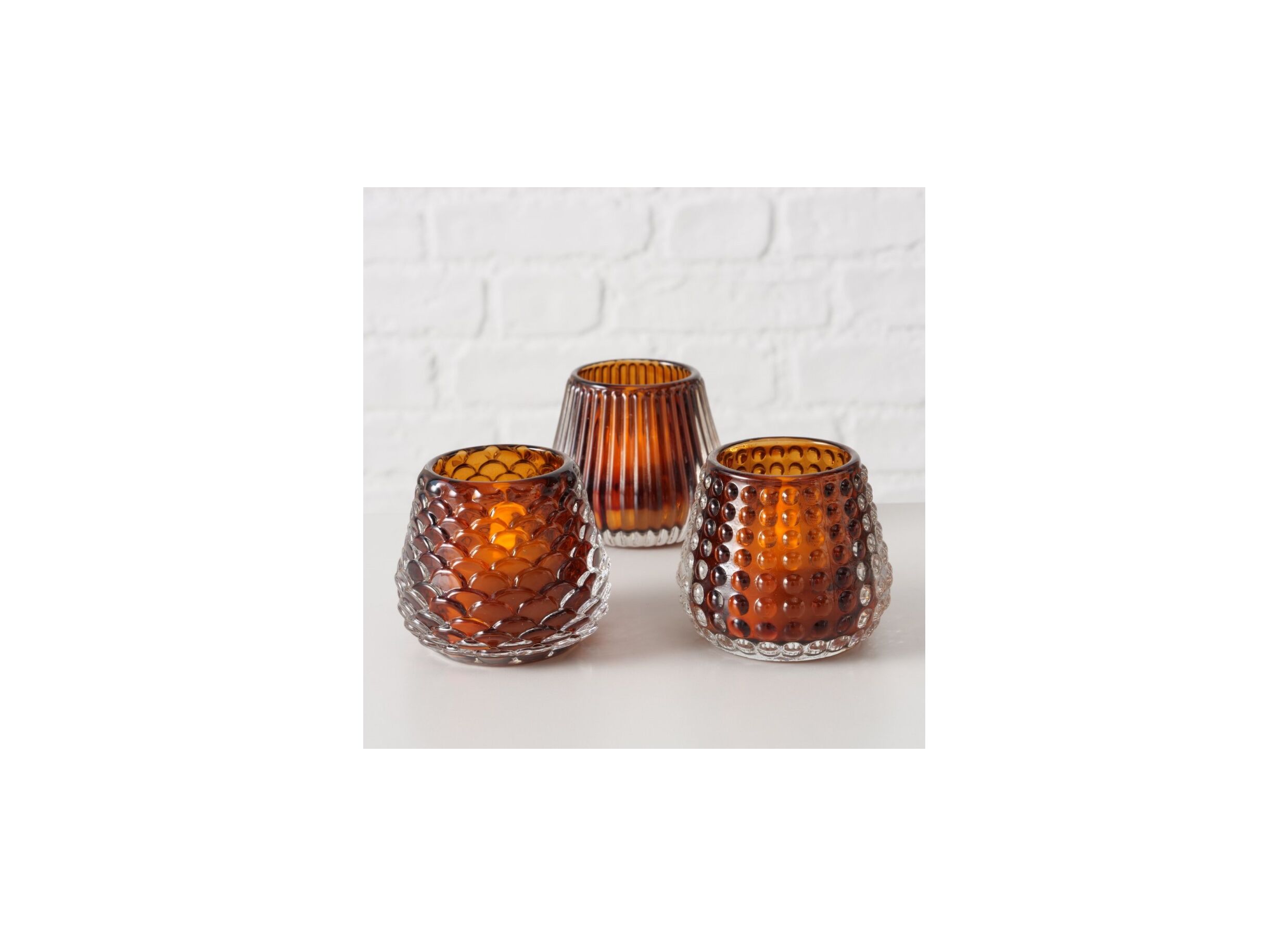 Foto ambiance - Porte-bougie Zato H6,5cm orange