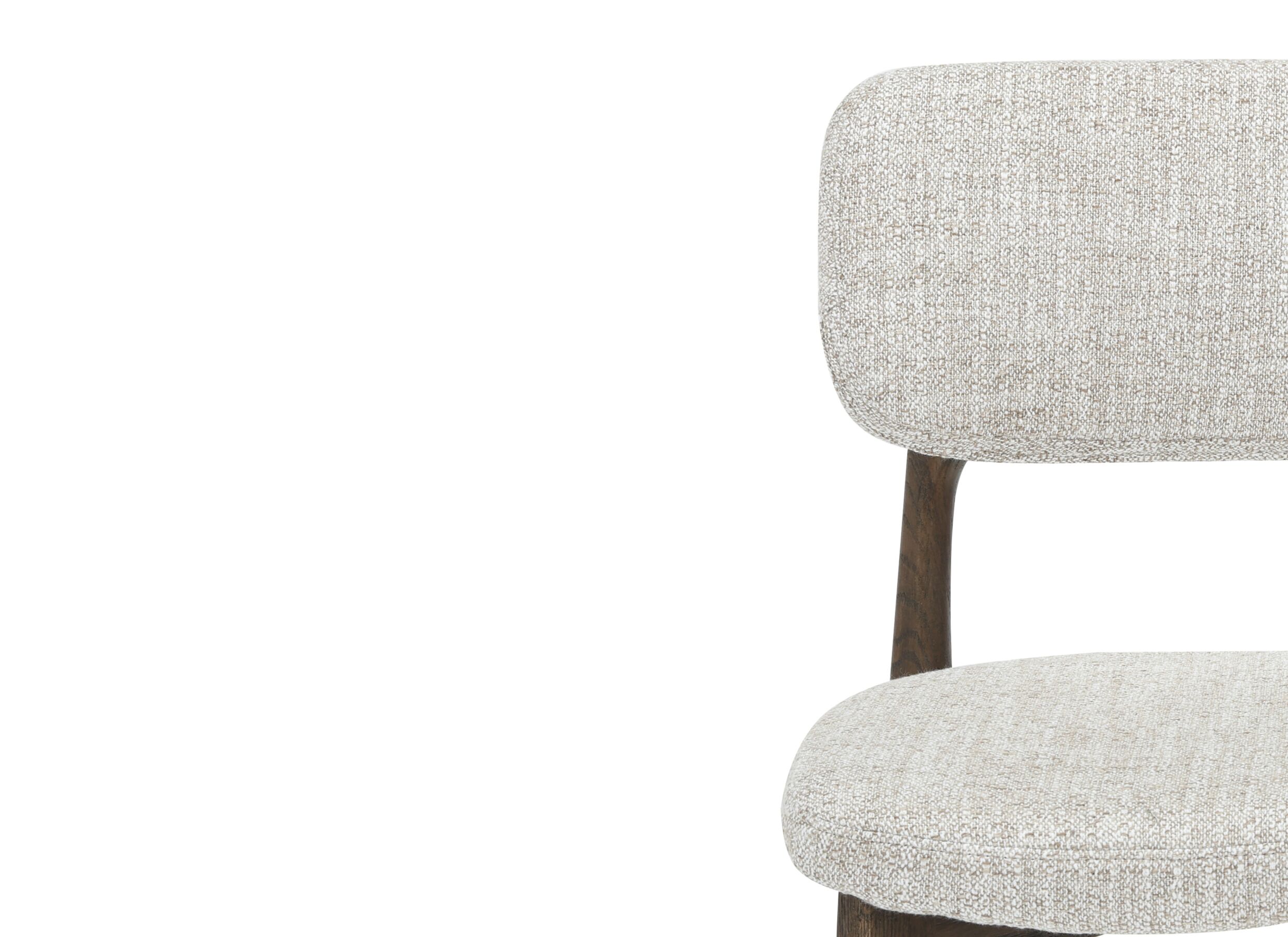 Detailfoto - Stoel Ray 54x50x83cm - stof - beige