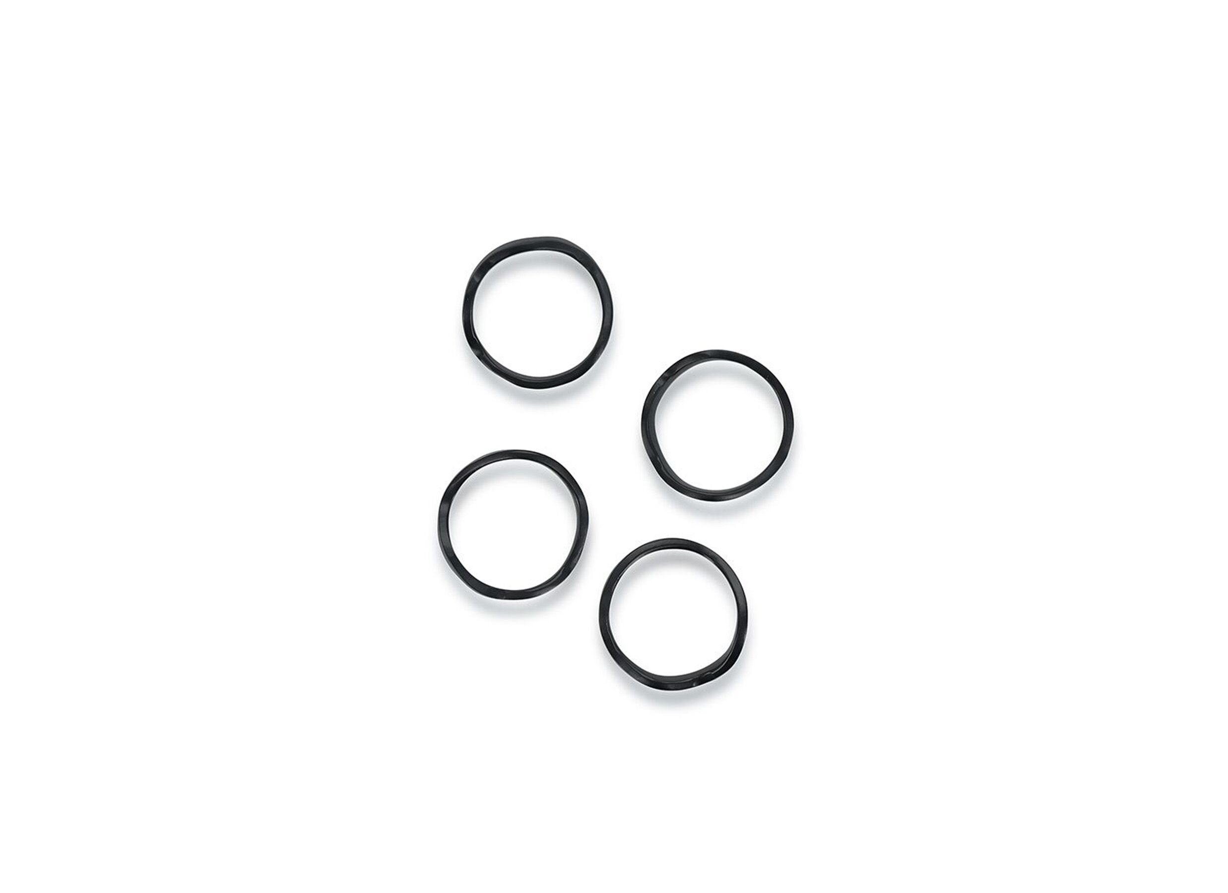 Servetring Charm 4 - Ronds de serviette Charm 4,5x4,5cm - noir - lot de 4