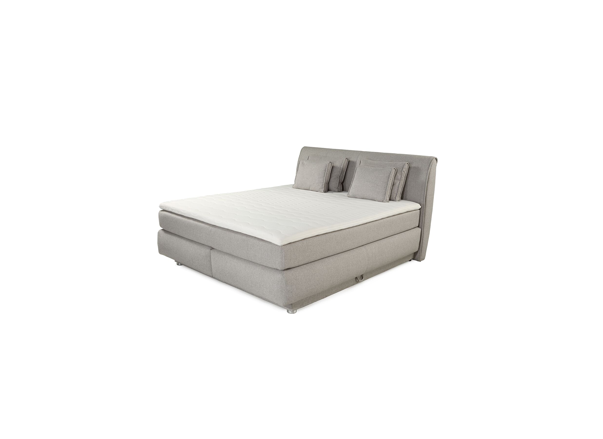 Boxspring Carla normal 180x200cm avec rangement tissu beige