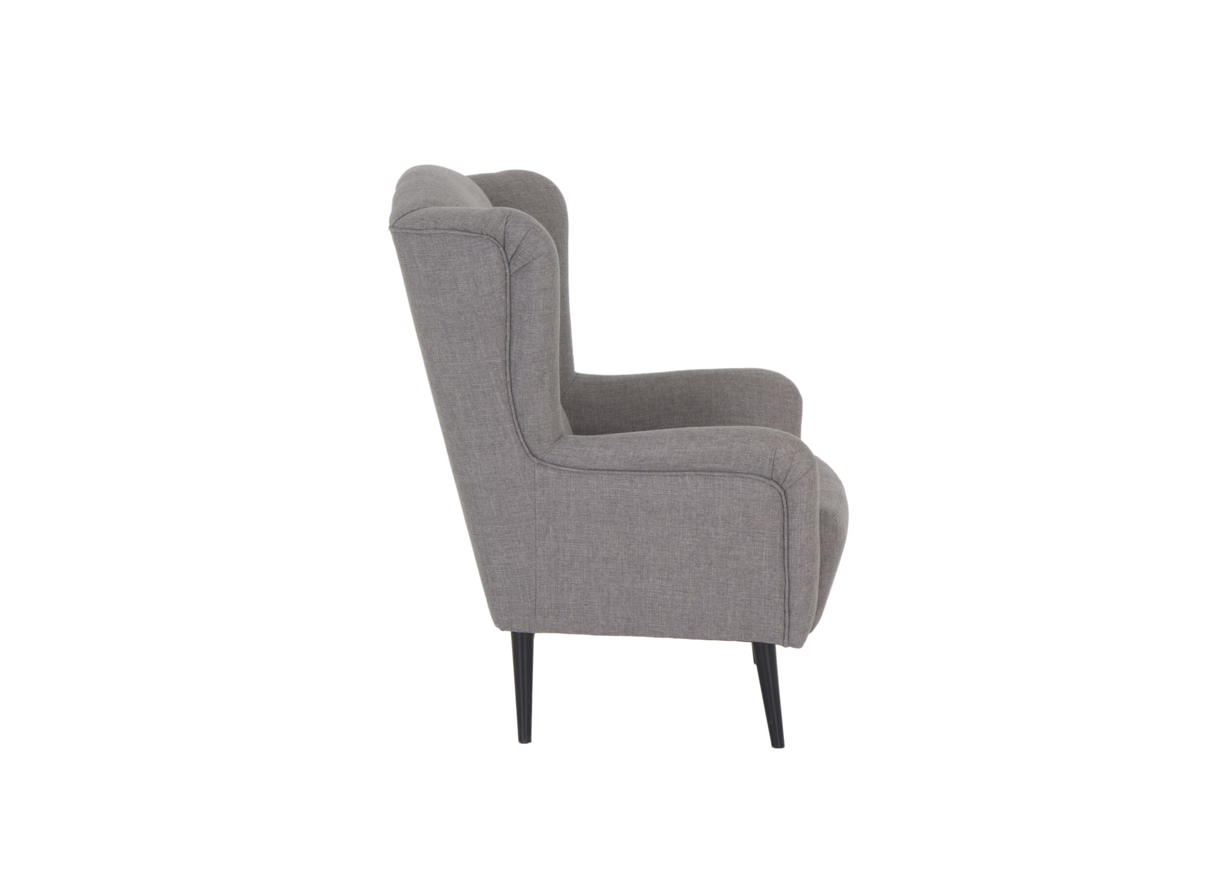 Fauteuil et pouf Canto 76x80x107cm - tissu - taupe