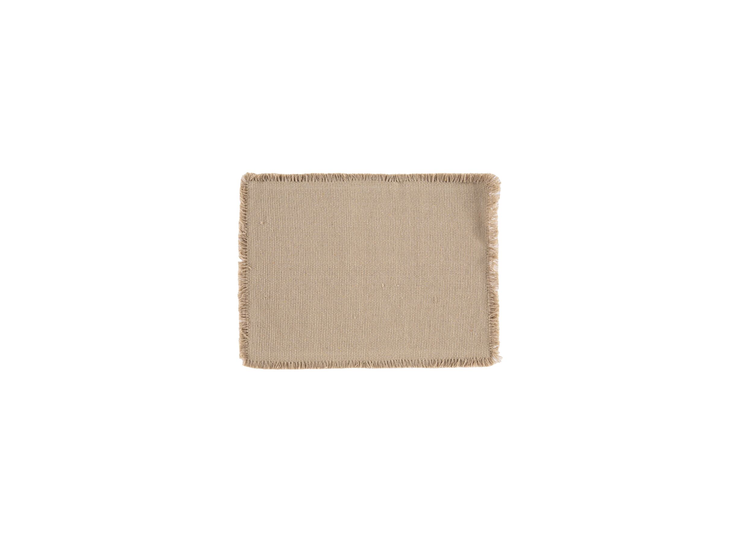 Placemat Vera 45x33cm - katoen & polyestervezel - zand - Set de table Vera 45x33cm - coton & fibre de polyester - sable