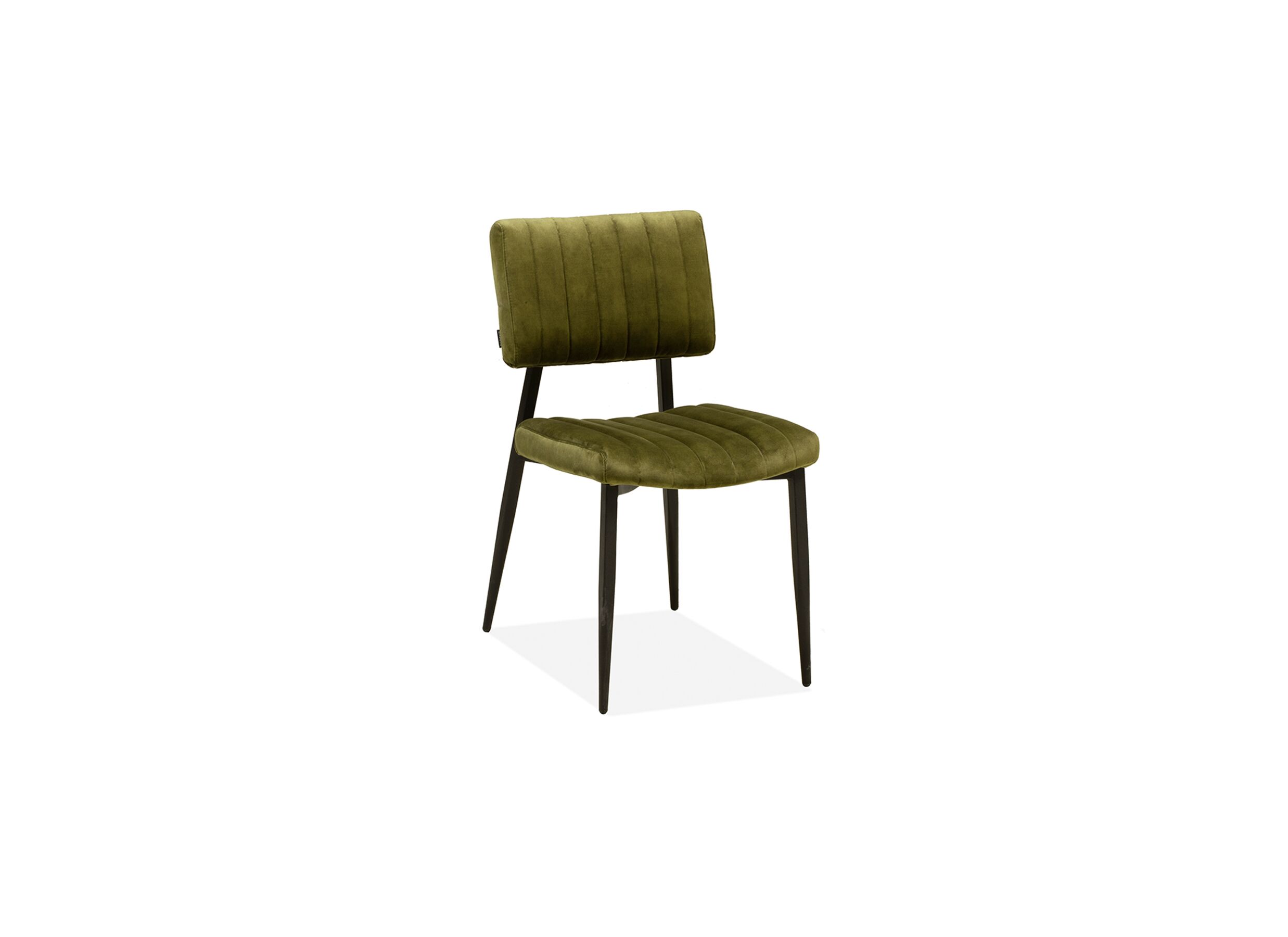 Stoel Ivan 48x60x85cm - stof - goldy moss