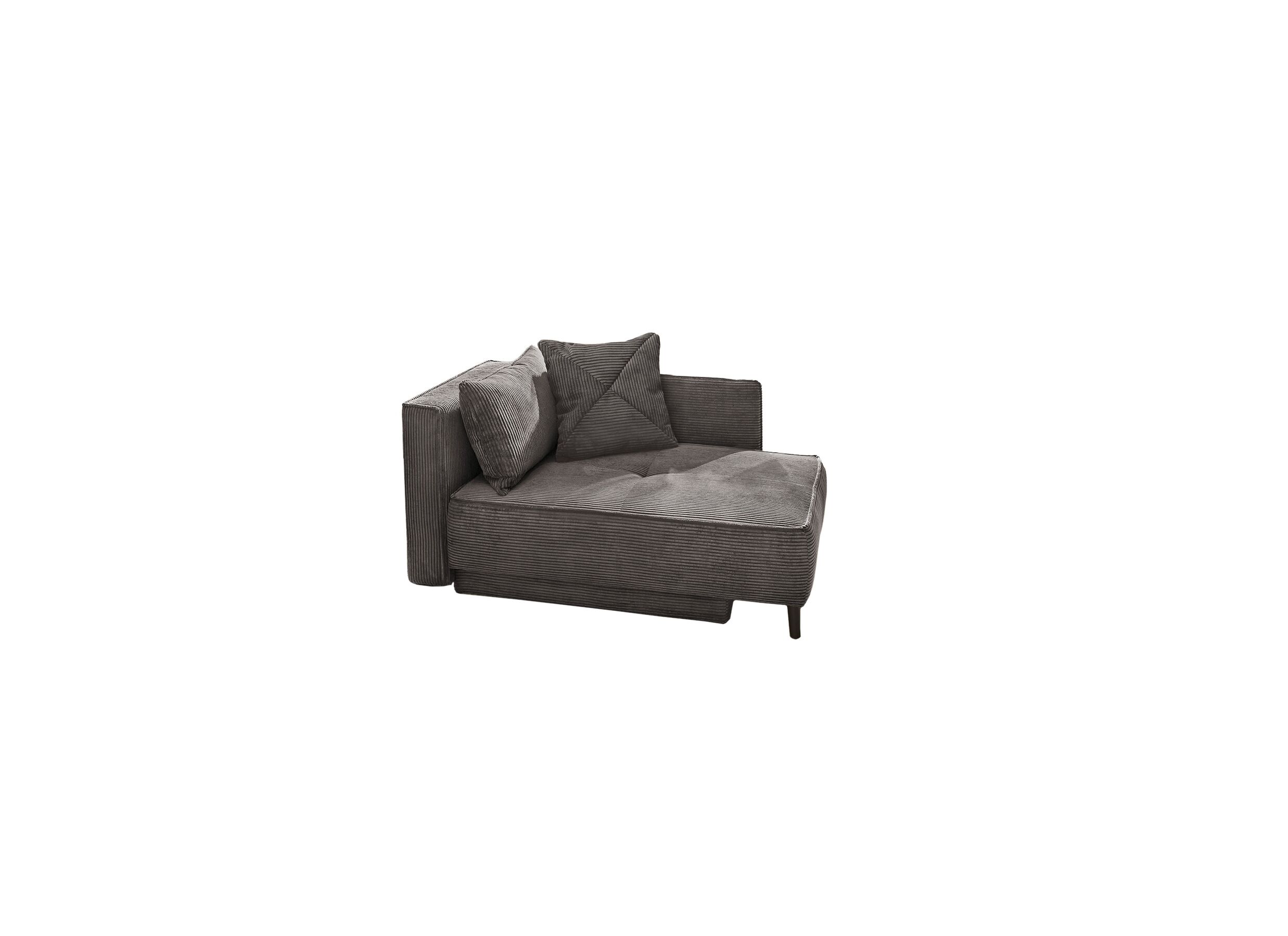 Chaise longue Rex Recamière 155x95x81cm - stof - grijs met bedfunctie