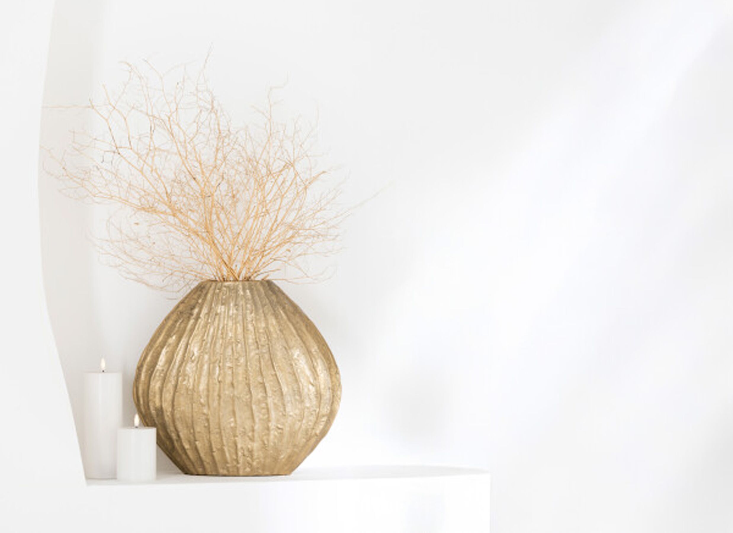 Foto ambiance - Vase H37cm - inox - or
