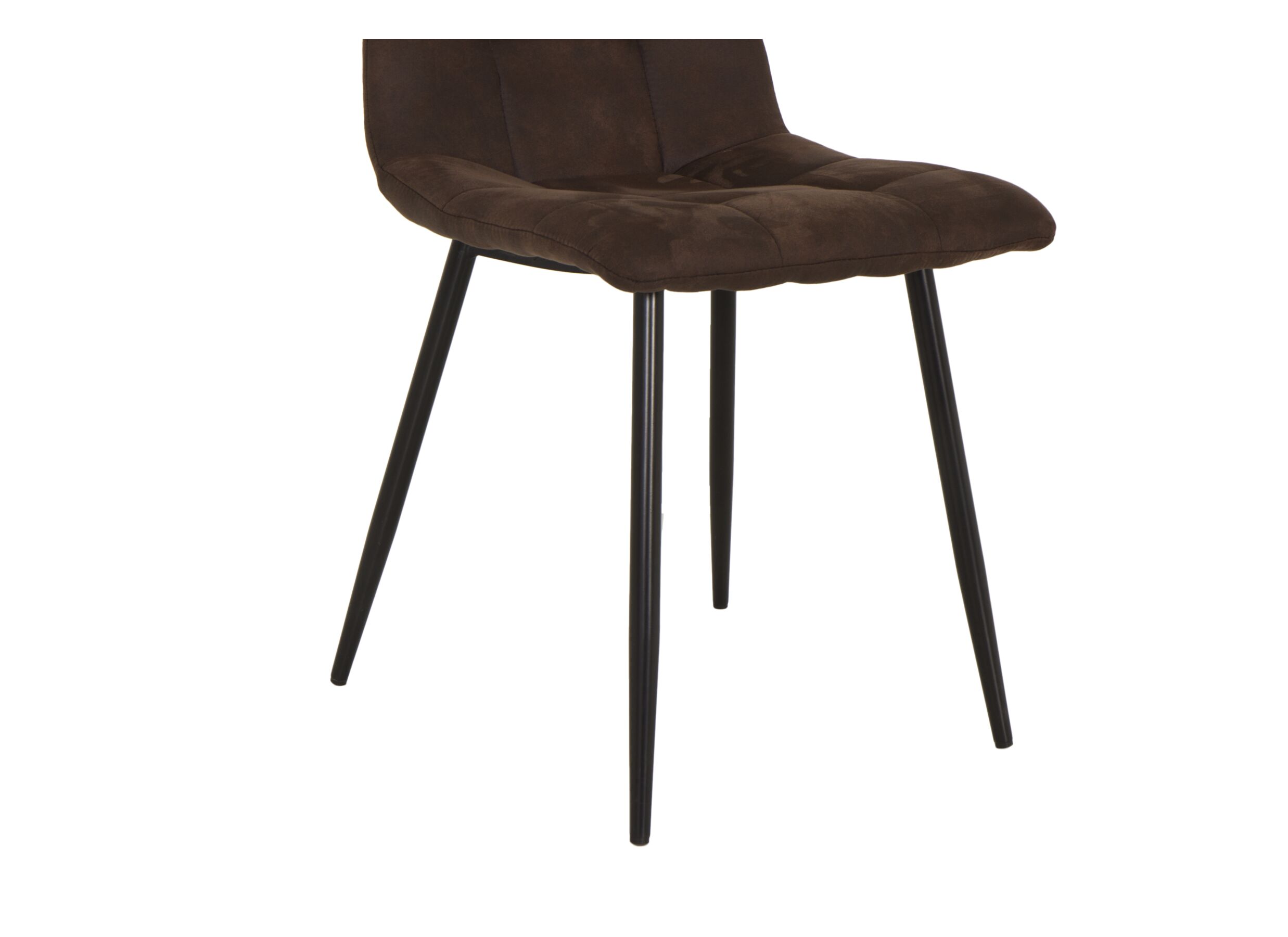 Chaise Churchill 46x54,5x85cm - métal/tissu - marrn