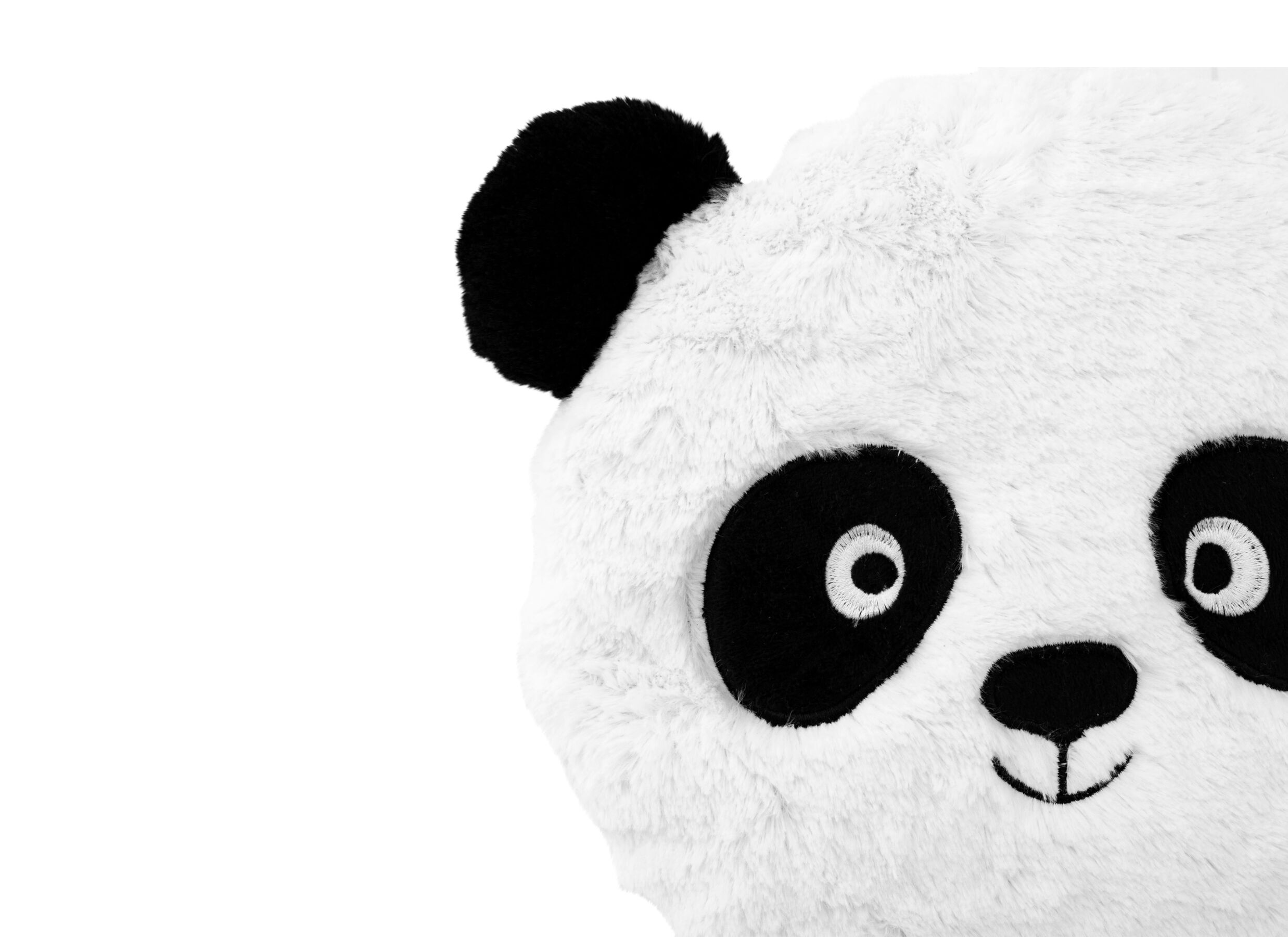 Detail - Peluche Panda Ø27cm - tissu - blanc/noir