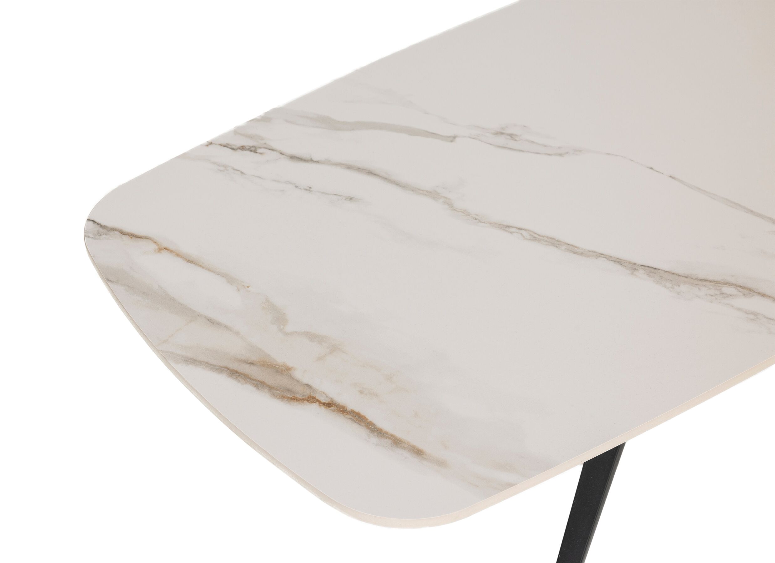 Detail - Table basse 130x56cm - keramiek - blanc