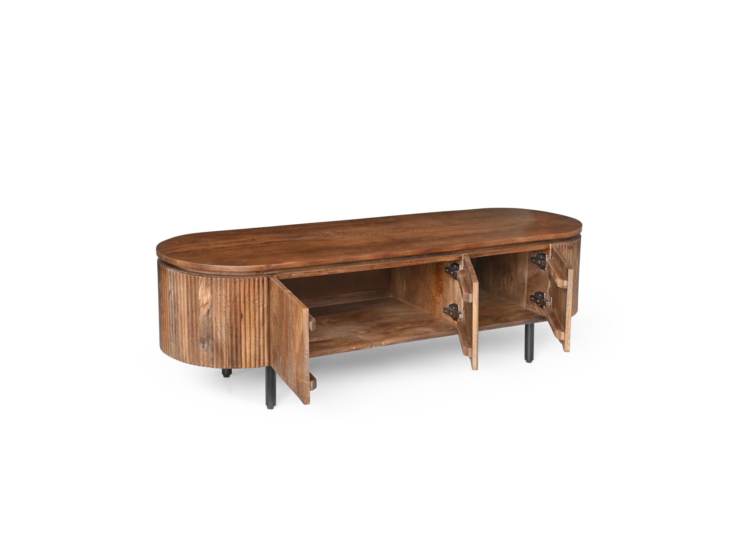 Meuble TV Velian 150cm - manguier massif - brun