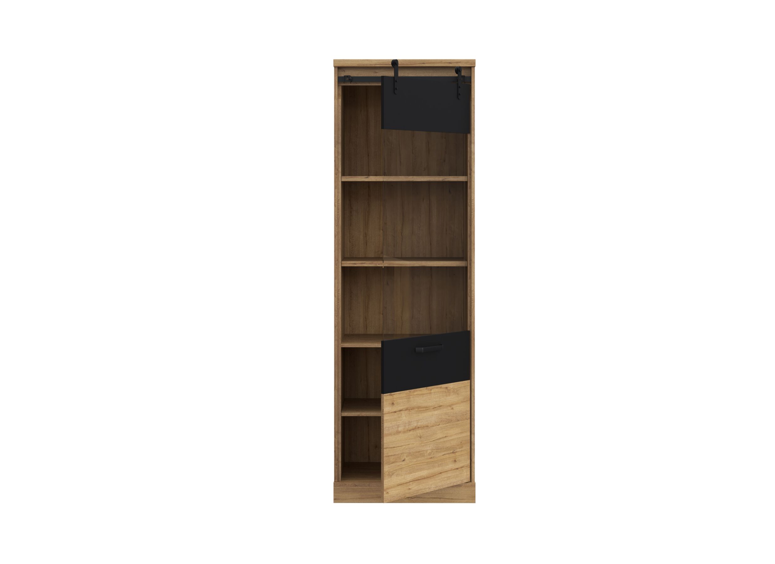 Vitrinekast Kaszimiro 63cm - decor - waterford eik /zwart