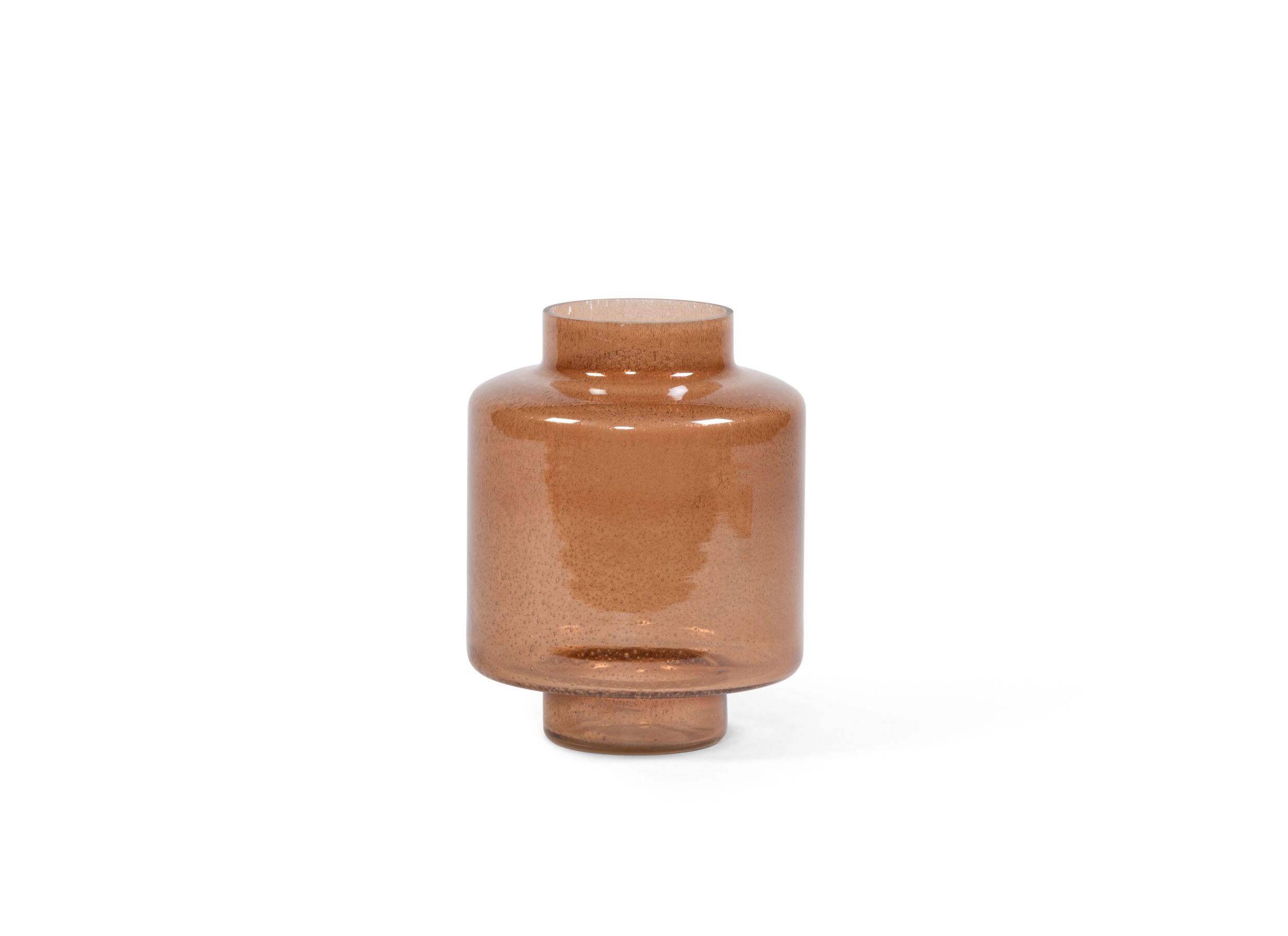 Vaas Ø16 - Vaas Ø16,5x21cm - glas - brons