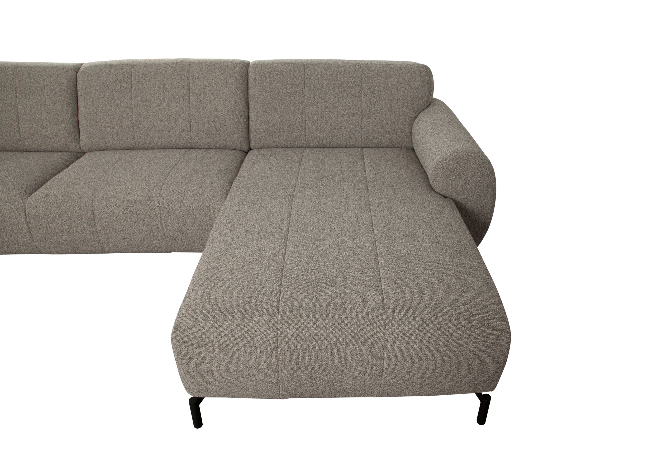 Detailfoto - Hoeksalon Eron 331x182cm - stof - taupe