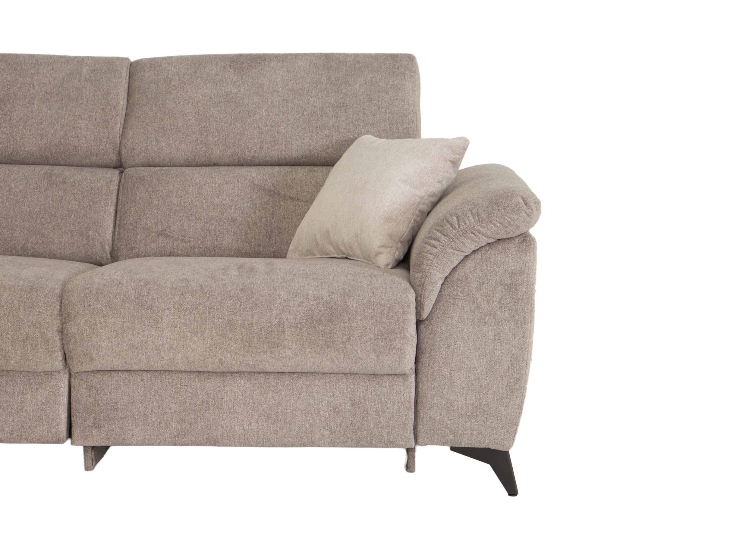 Detailfoto - Hoeksalon Boca 284x234cm - stof - grijs beige met relax
