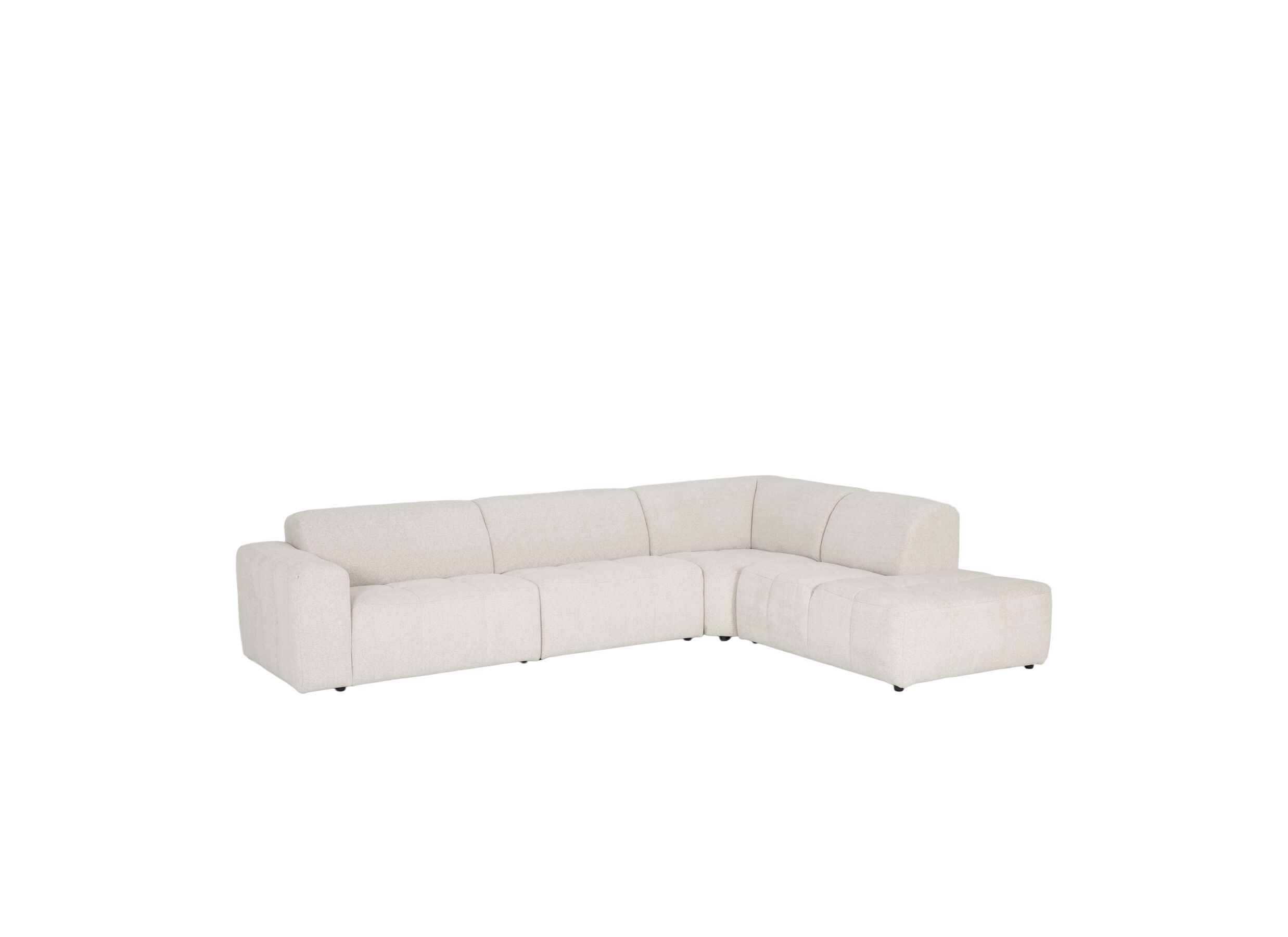 Hoeksalon Daegu 334x238cm - stof - ecru - Canapé d'angle Daegu 334x238cm - tissu - écru
