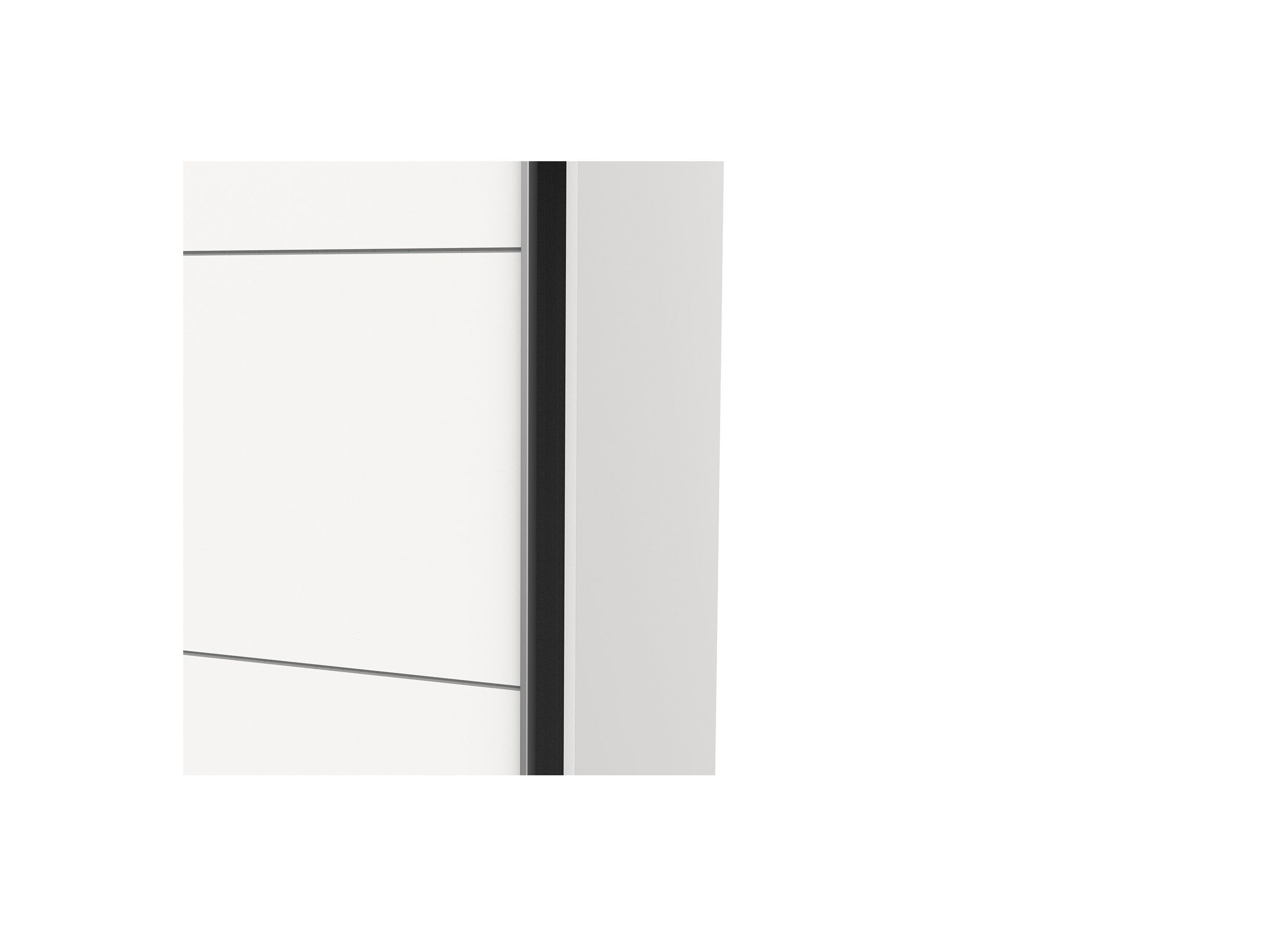 Armoire à portes coulissantes Ghost 195cm - décor - blanc