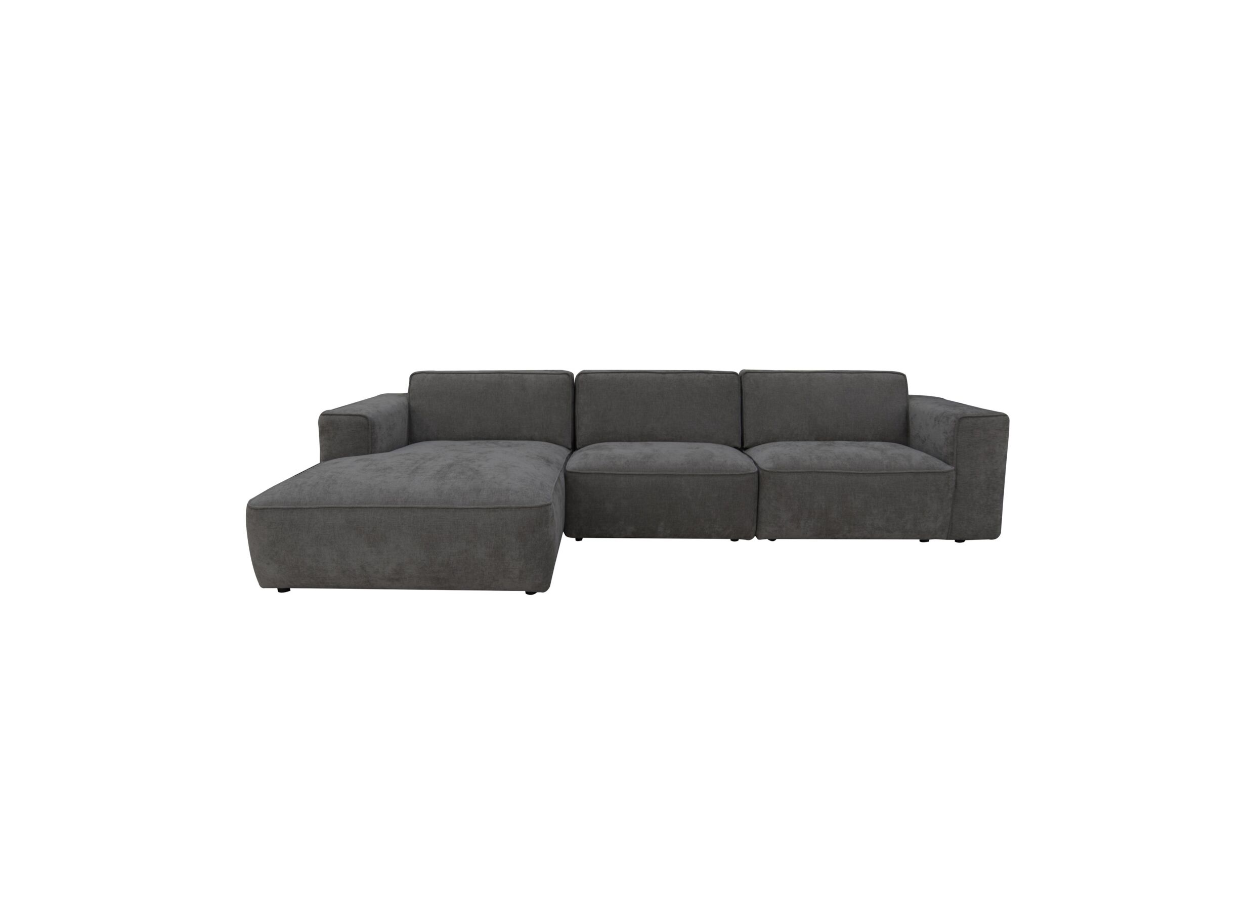 Plus Important - Canapé d'angle Chelsea 330x170cm - tissu - anthracite