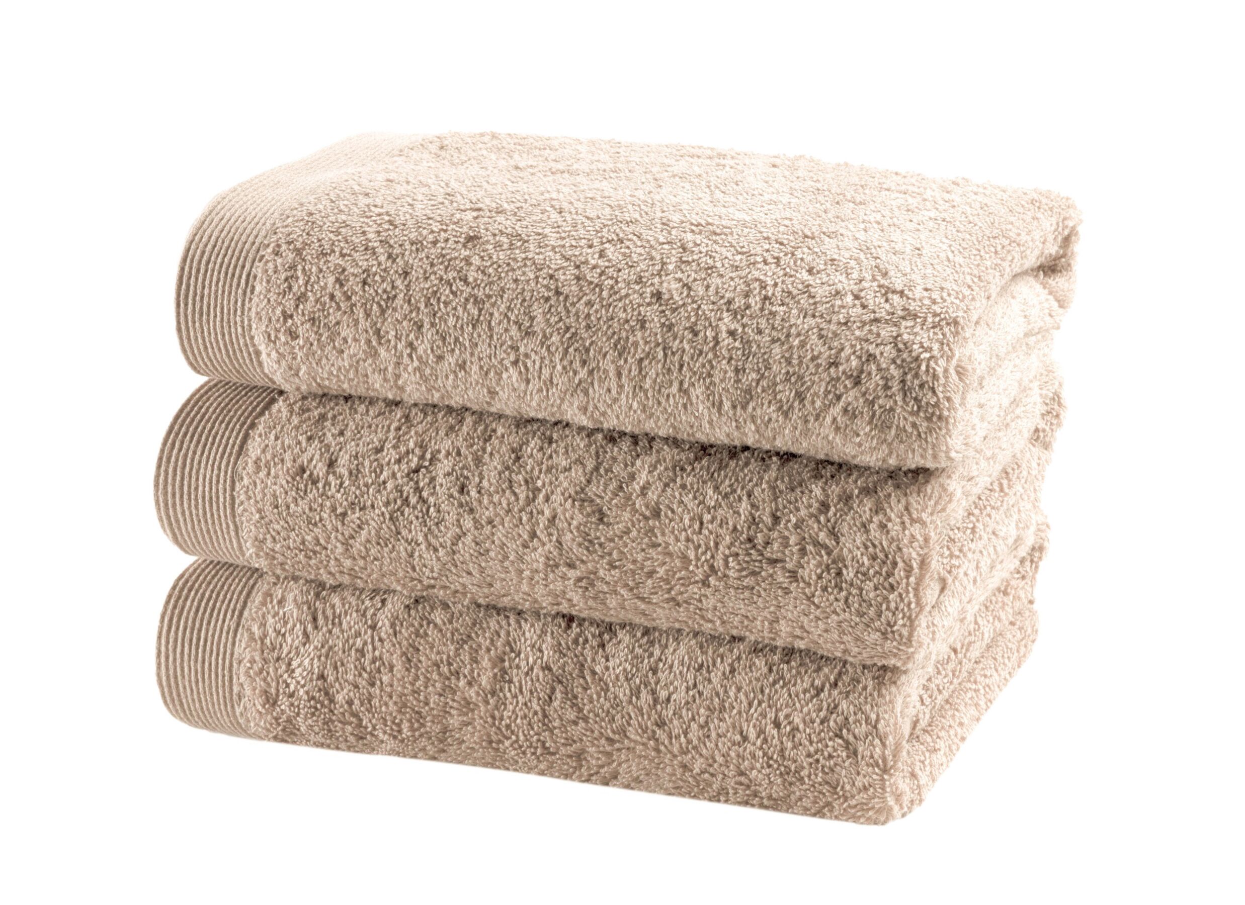 Plus Important - Serviette de bain Flora 50x100cm - coton - beige
