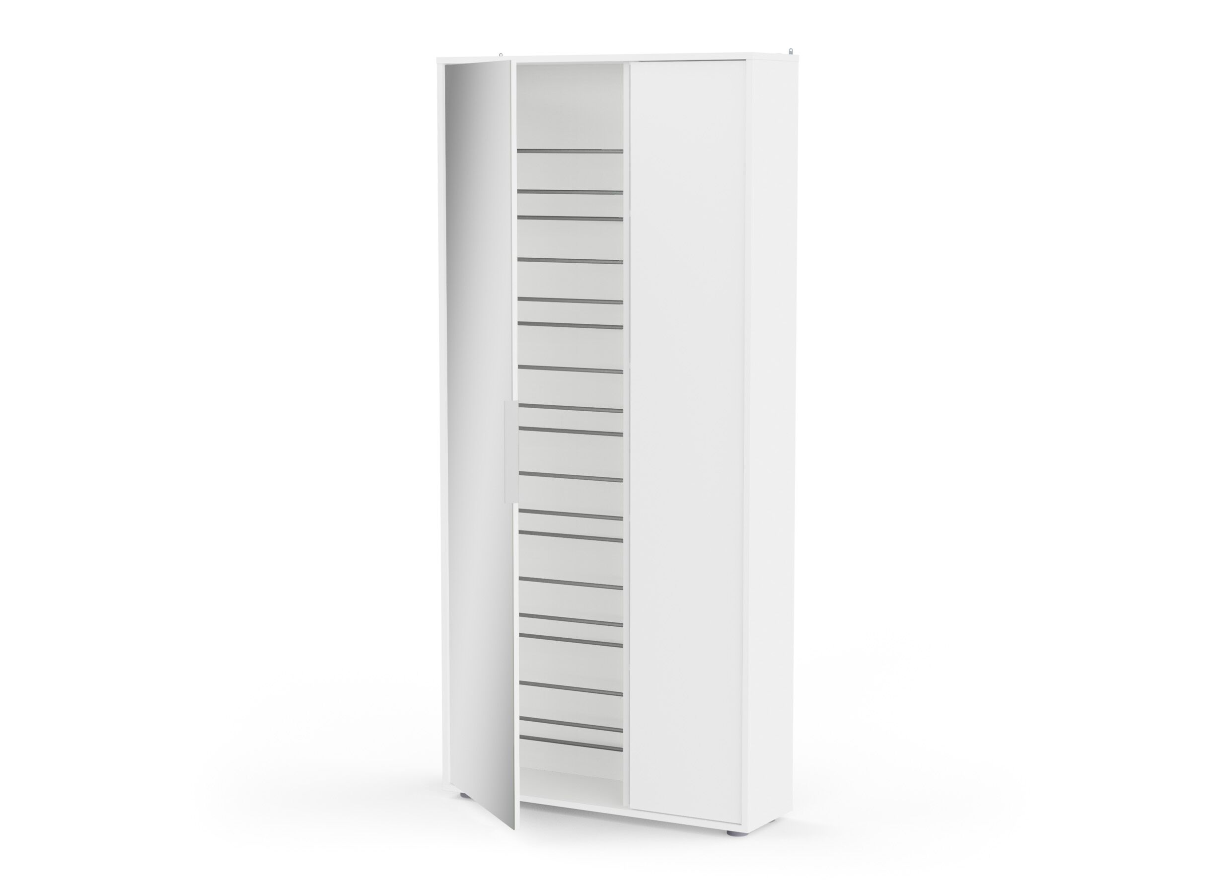 Disposition - Armoire à chaussures Ebony 83x24xH178cm - décor - blanc