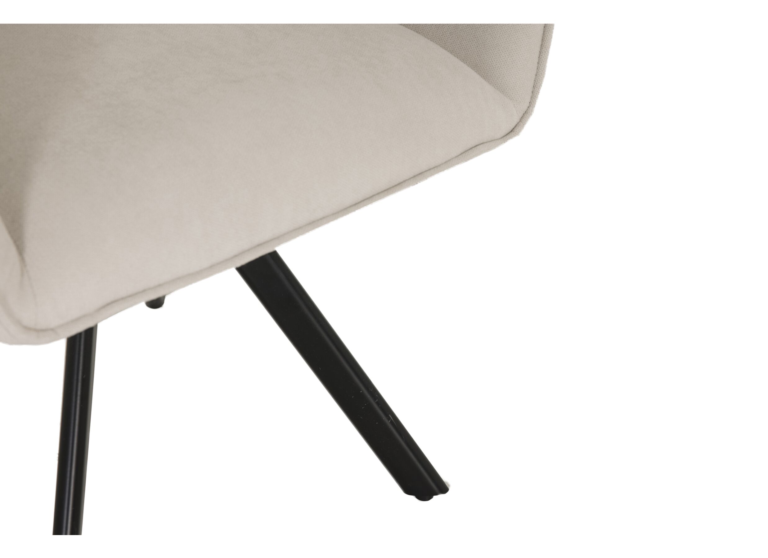 Detailfoto - Draaistoel Hanna 68,5x62x90cm - stof - beige