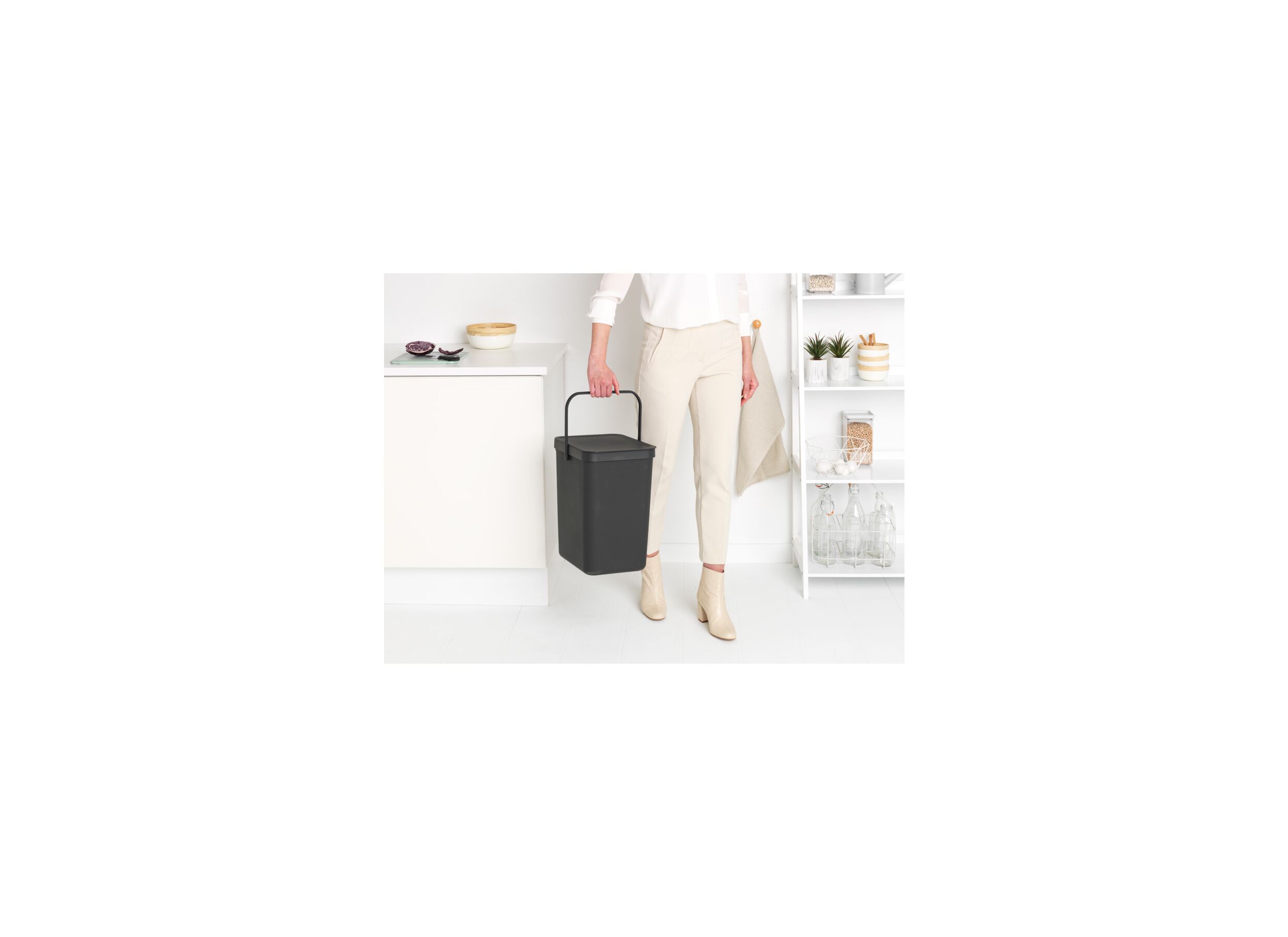 Sfeerfoto - Vuilbak Sort & Go Brabantia 25L grijs