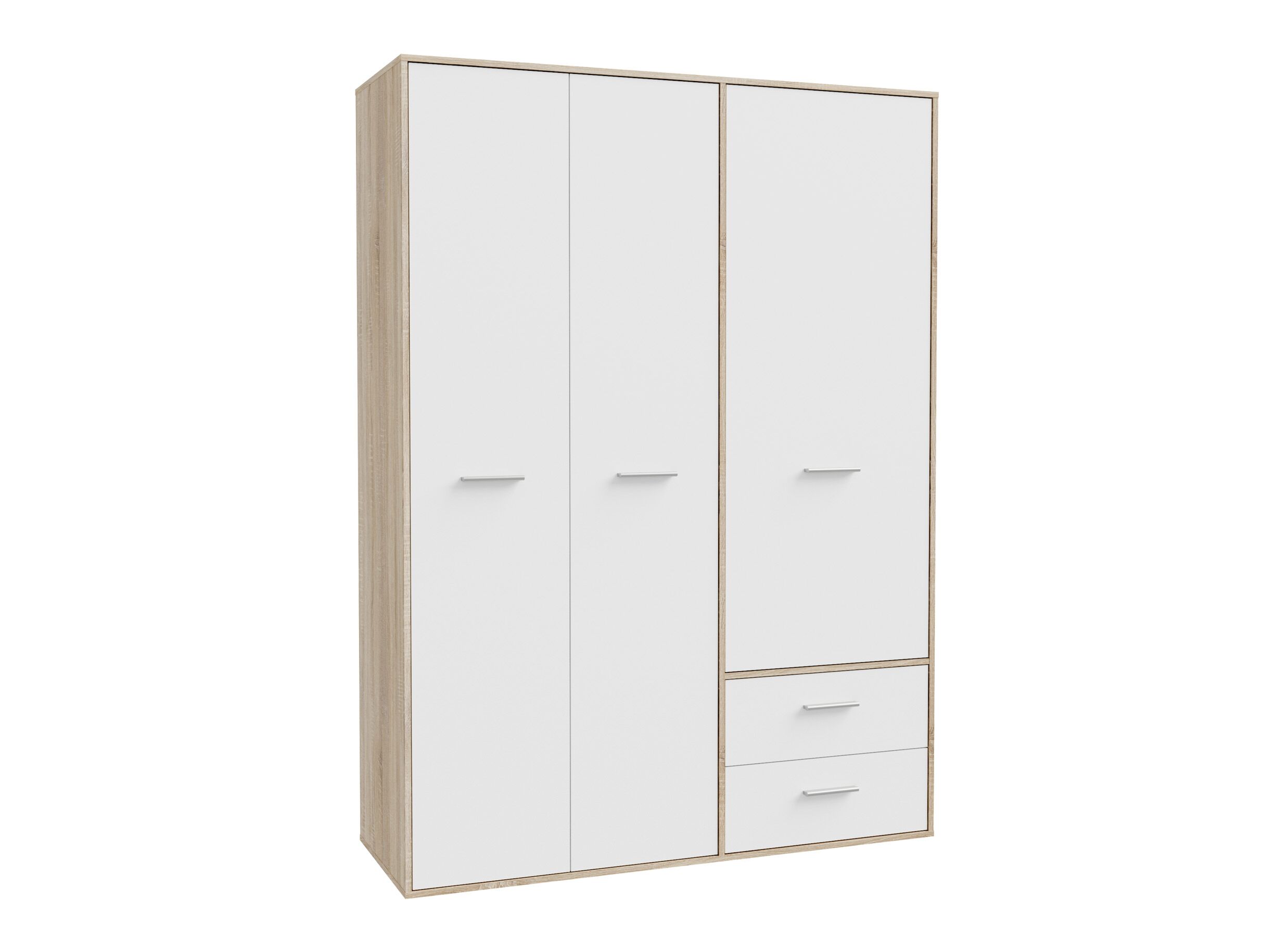 Kleerkast Mokkaro 145cm - decor - wit/sonoma eik - Kleerkast Mokkaro 145cm - decor - wit/sonoma eik