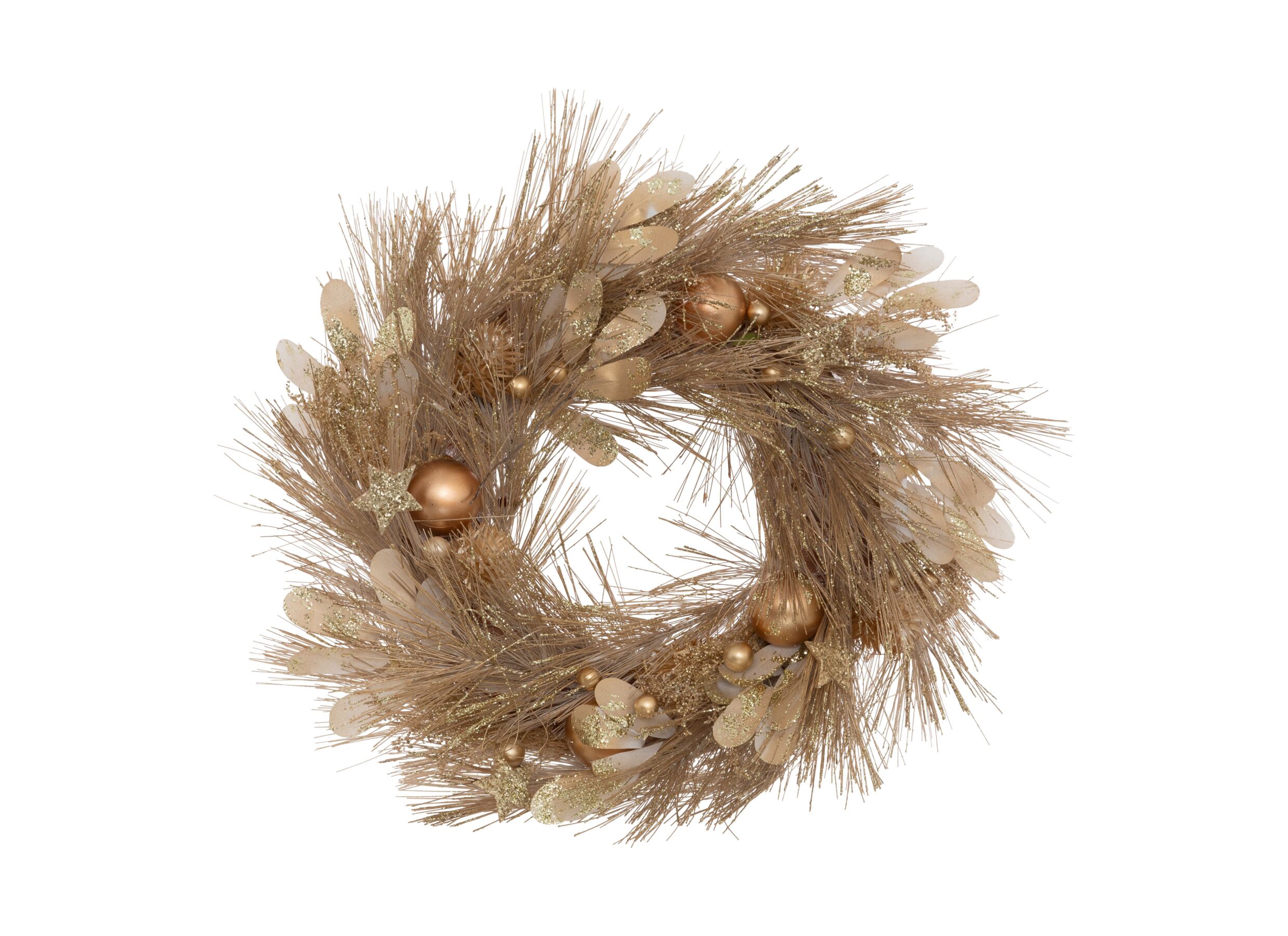 Plus Important - Décoration de Noël Couronne Ø35cm - plastique - doré