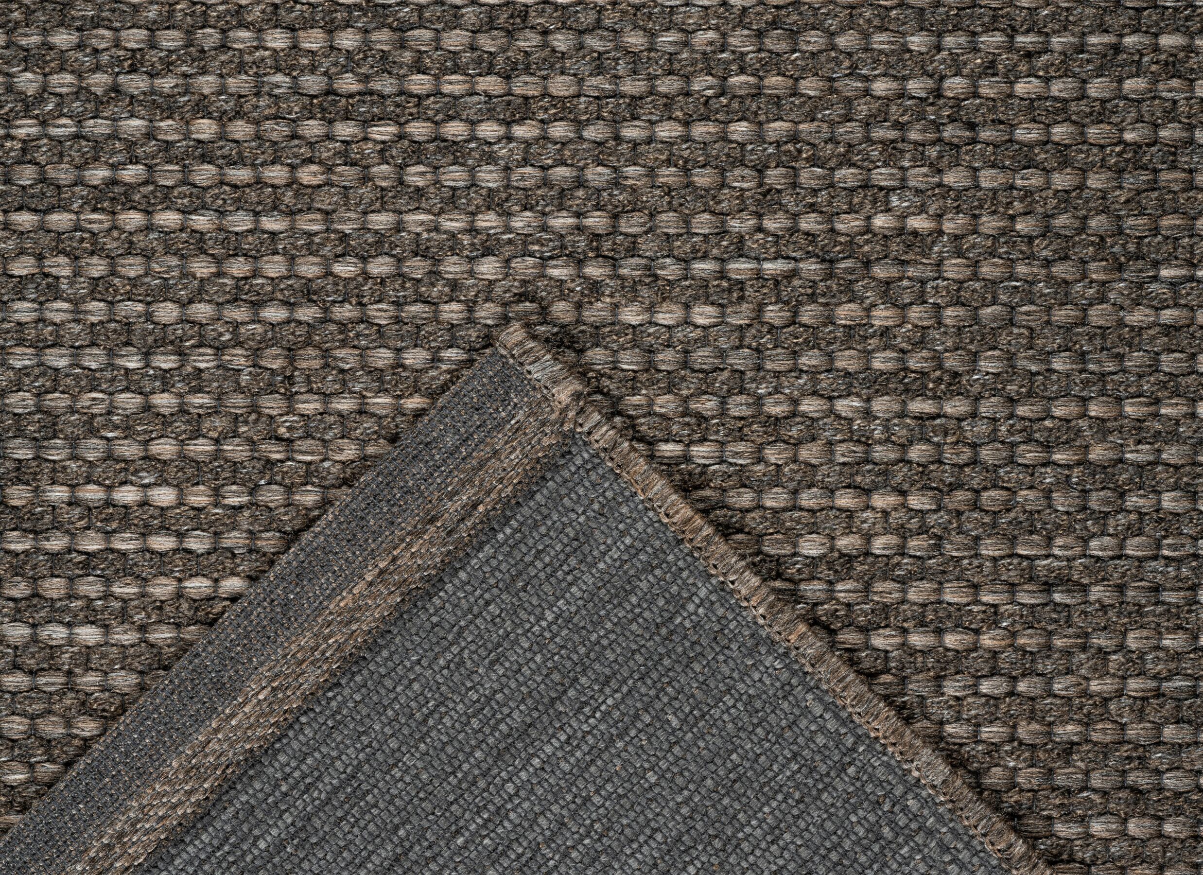 Detail - Tapis Makabi 80x150cm - polyester & polypropylène - marron